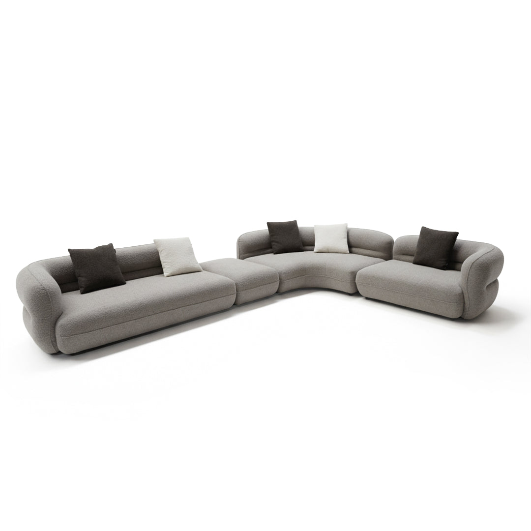 Cotton and linen fabric single sofa module by BEACON, featuring a modern design in neutral tones.