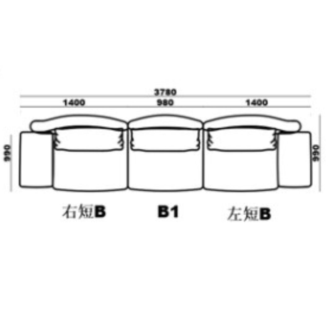 Curve Modular Sofa SF-109 EXM-01 -  Sofas - ebarza Furniture UAE | Shop Modern Furniture in Abu Dhabi & Dubai - مفروشات ايبازرا في الامارات | تسوق اثاث عصري وديكورات مميزة في دبي وابوظبي