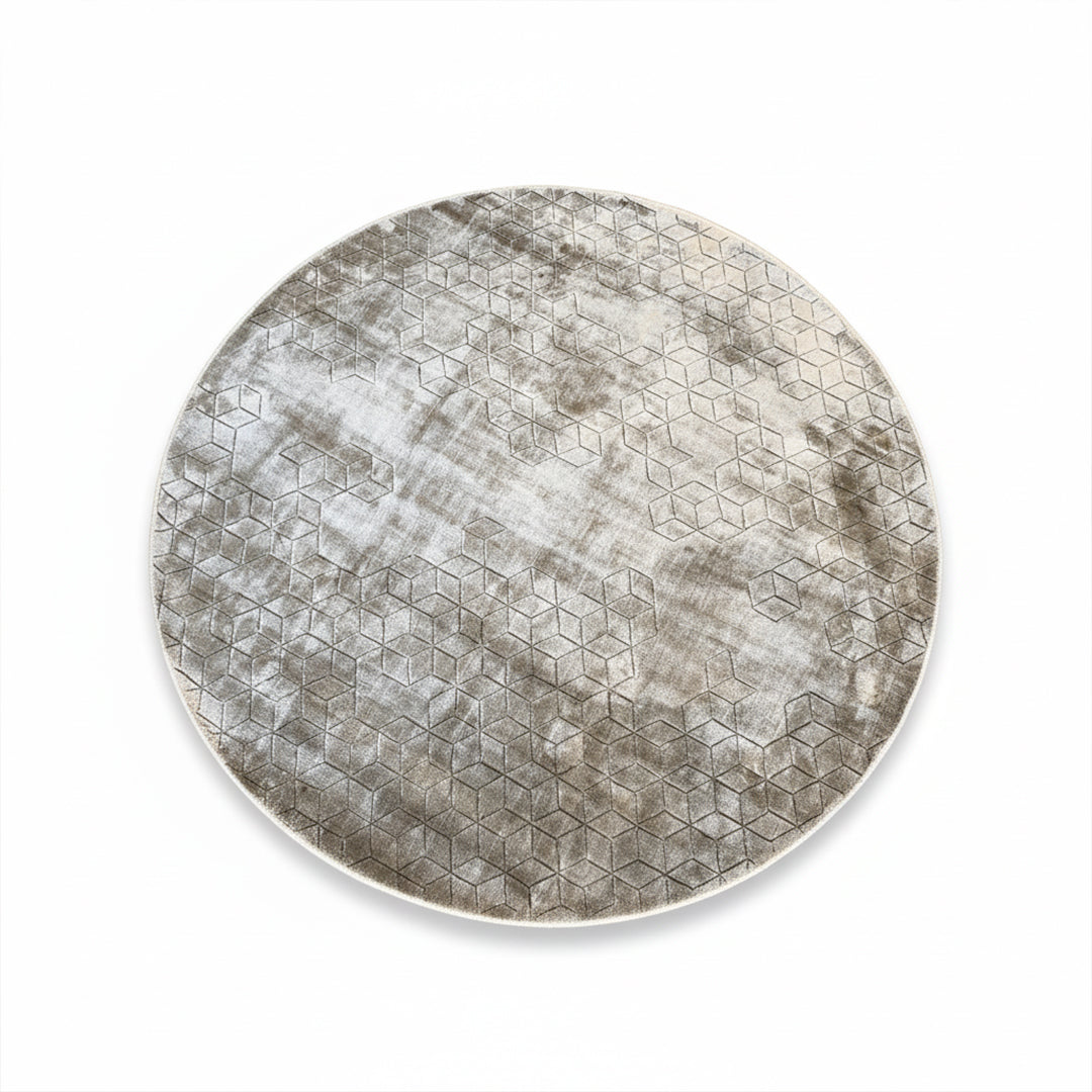 D250 Cm Handmade Wool Rug Jh-20730 Round -  Rugs - ebarza Furniture UAE | Shop Modern Furniture in Abu Dhabi & Dubai - مفروشات ايبازرا في الامارات | تسوق اثاث عصري وديكورات مميزة في دبي وابوظبي