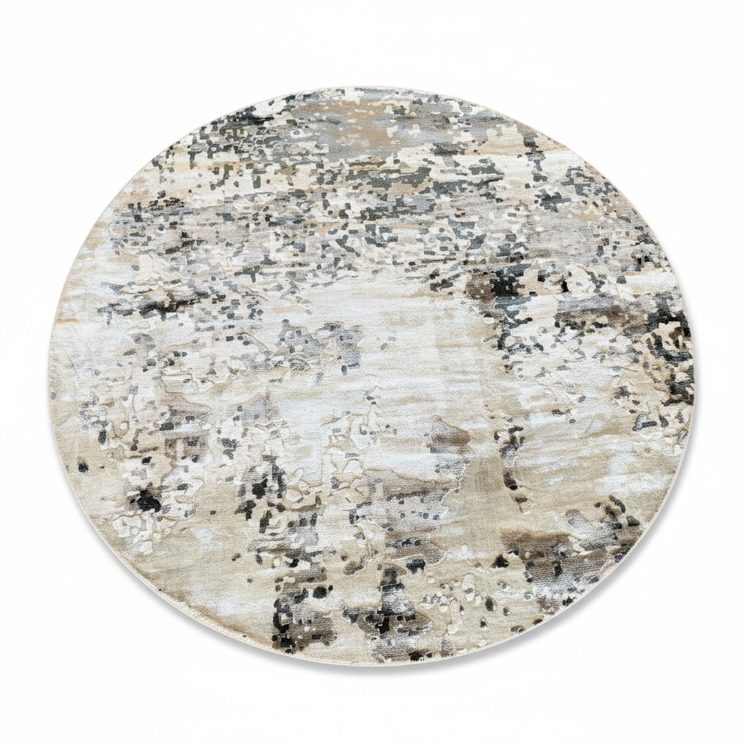 D150 Cm Handmade Wool Rug Jh-20734 Round -  Rugs - ebarza Furniture UAE | Shop Modern Furniture in Abu Dhabi & Dubai - مفروشات ايبازرا في الامارات | تسوق اثاث عصري وديكورات مميزة في دبي وابوظبي