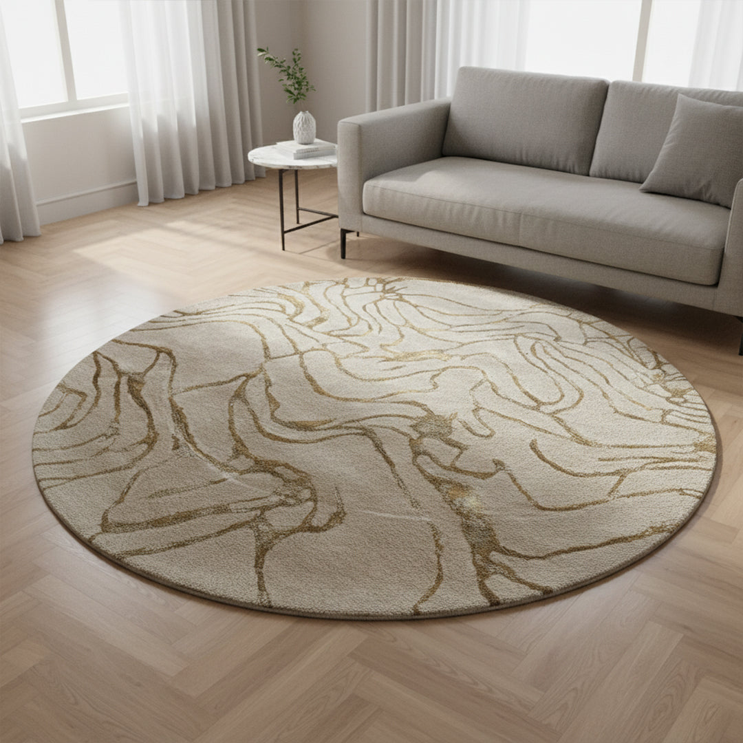 D150 Cm Handmade Wool Rug Jh-20736 Round -  Rugs - ebarza Furniture UAE | Shop Modern Furniture in Abu Dhabi & Dubai - مفروشات ايبازرا في الامارات | تسوق اثاث عصري وديكورات مميزة في دبي وابوظبي