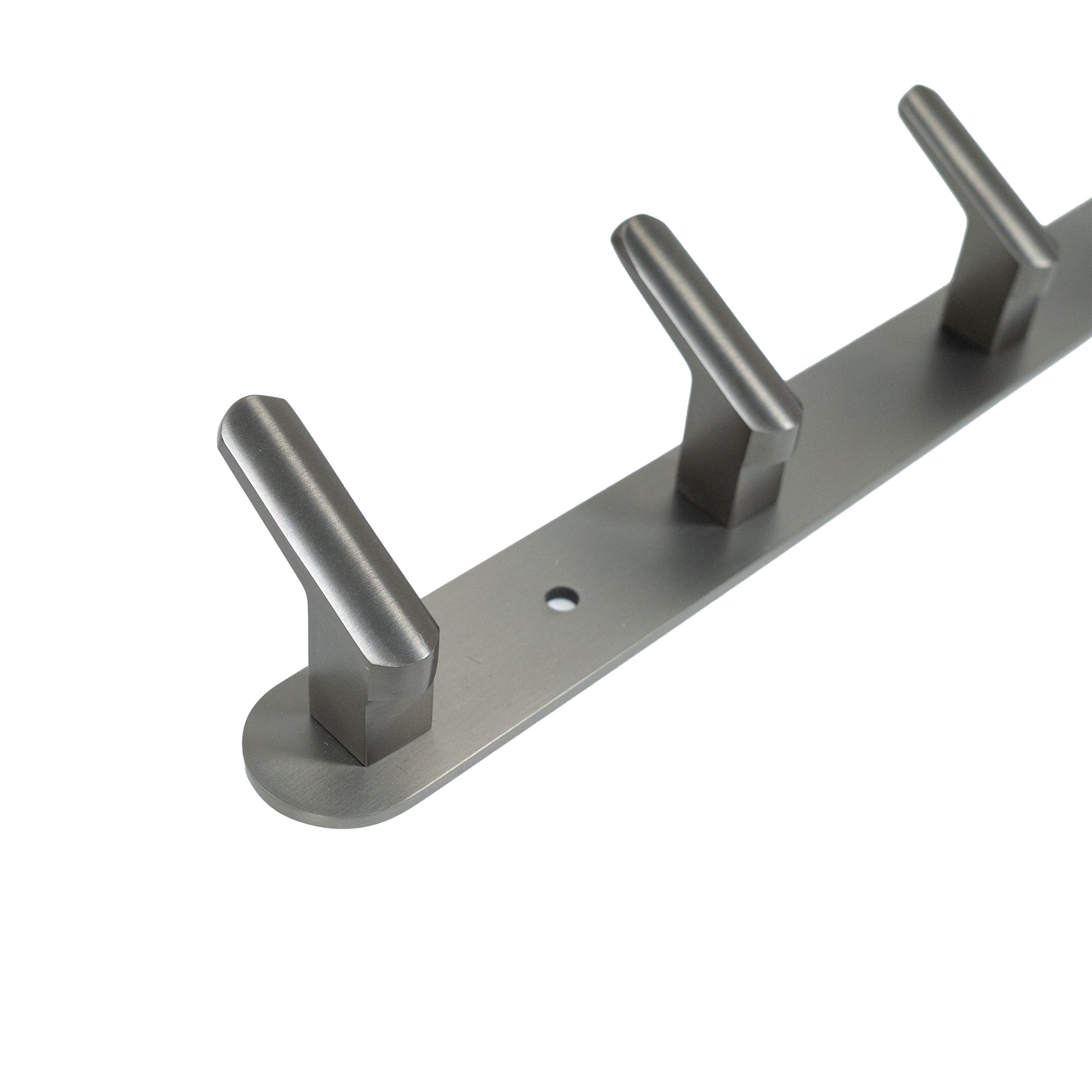 BEACON Penta 5-Wall Hooks in gun metal finish, towel hangers with five sturdy hooks for bathroom or kitchen organization.