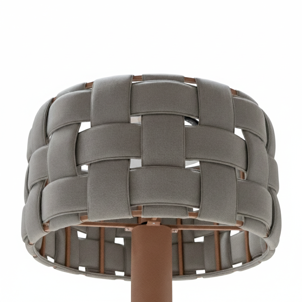 Dai outdoor floor lamp by BEACON with solar power, modern smart outdoor lighting, black metal stand, and adjustable brightness