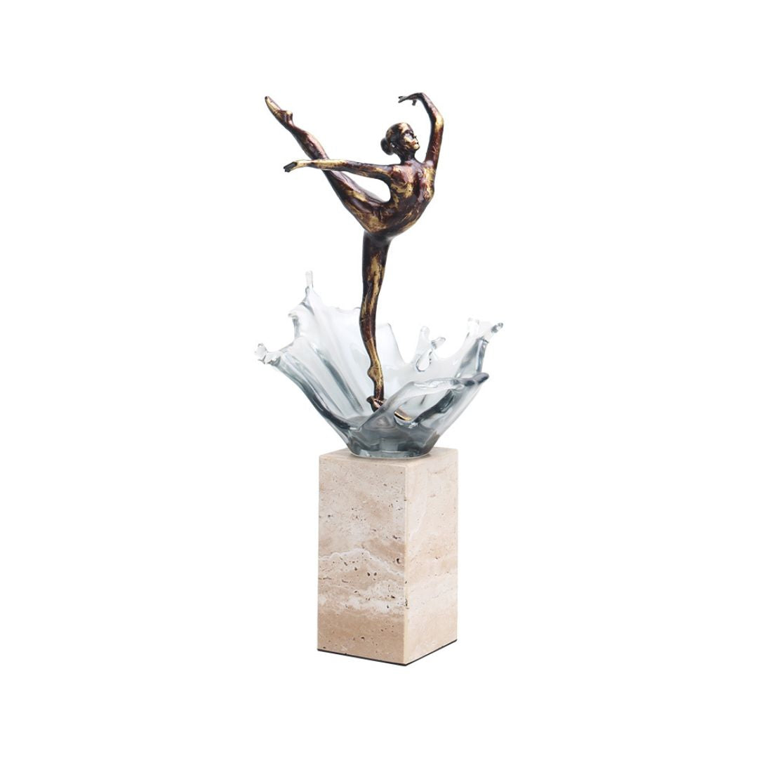 Dancer In Water Sculpture KA3155 -  Home Decor Figurines - ebarza Furniture UAE | Shop Modern Furniture in Abu Dhabi & Dubai - مفروشات ايبازرا في الامارات | تسوق اثاث عصري وديكورات مميزة في دبي وابوظبي