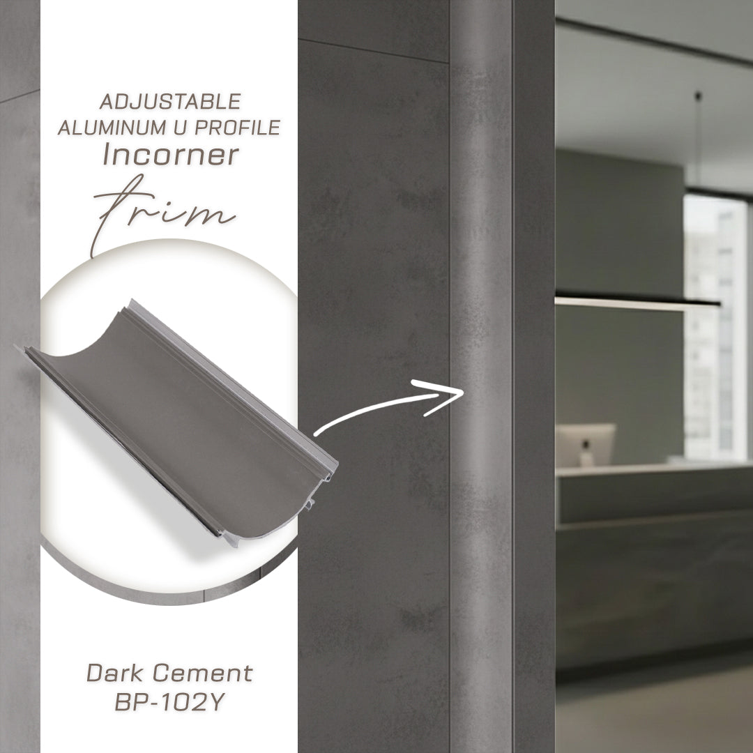 سماكة 8 مم (1.8 سم) مقطع ألومنيوم على شكل حرف U - أسود - PR0042