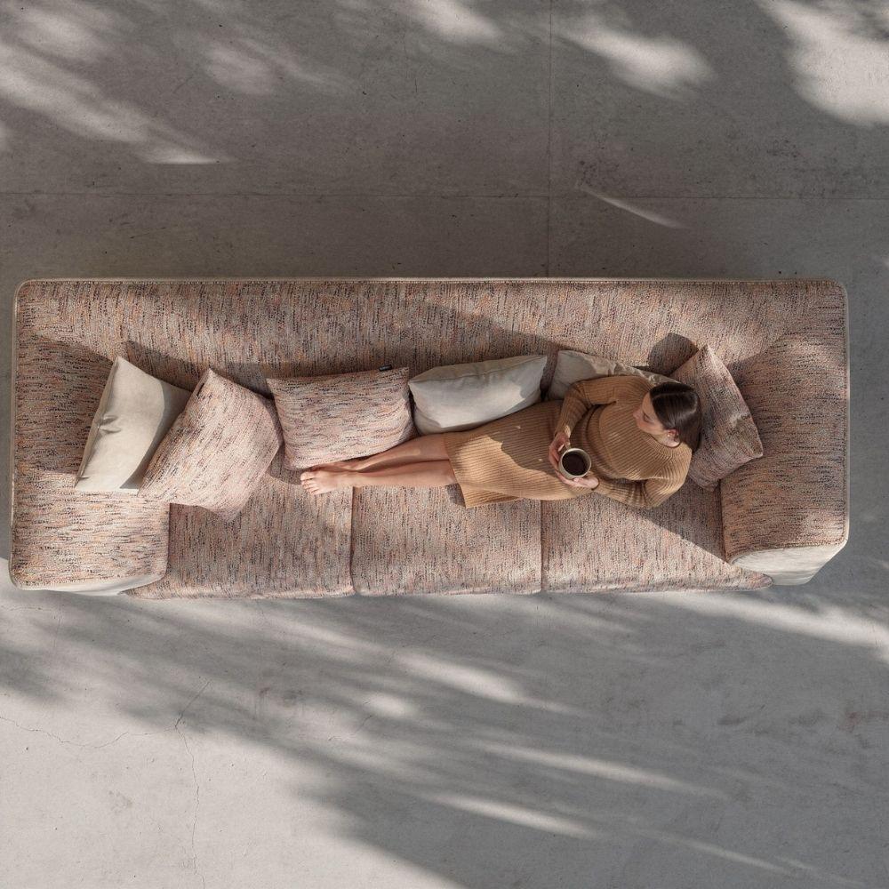 LODA FURNITURE Delta 3 Seater Sofa Delt-3S with plush cushions and modern design, shown in a stylish living room setting.