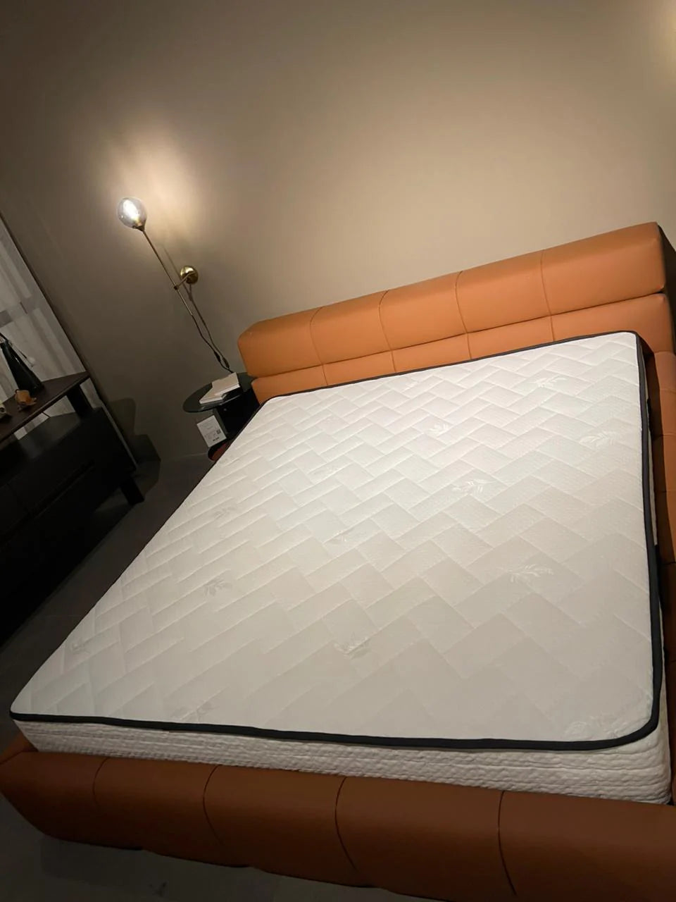 Indivani Ruby King mattress displayed, 180x200 cm size, with plush fabric and supportive design for comfortable sleep.