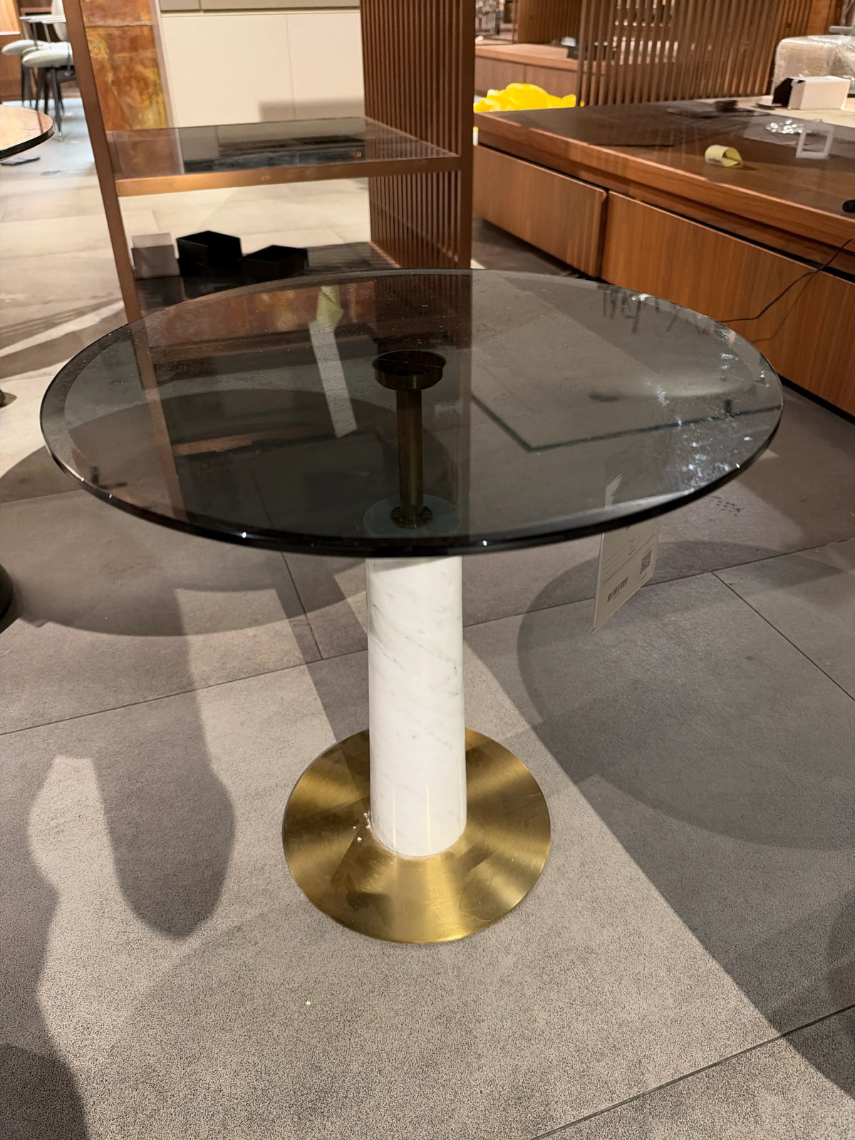 Display Item - Orizzonte Natural Marble Side Table 212St-W - Yas