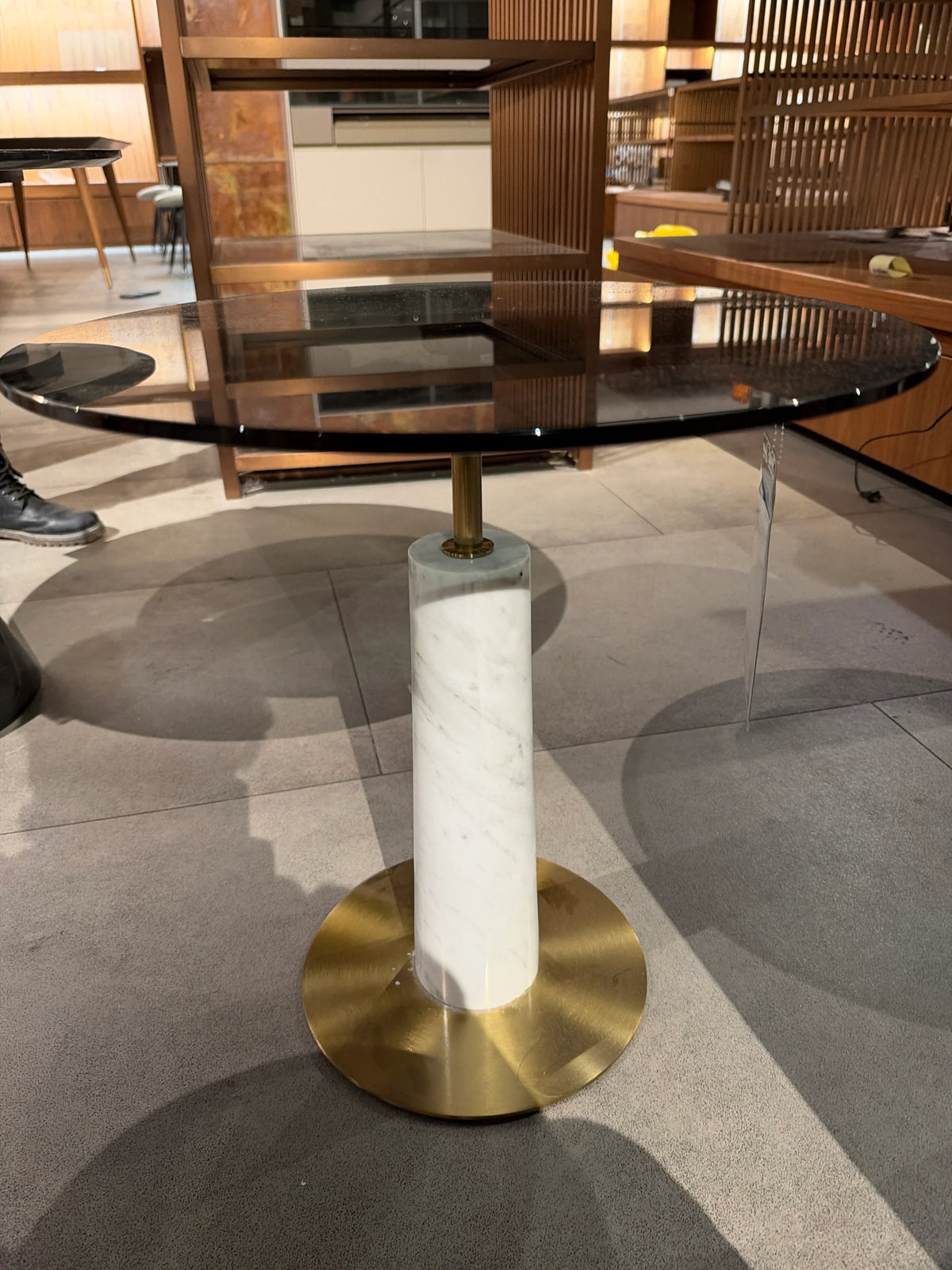Display Item - Orizzonte Natural Marble Side Table 212St-W - Yas