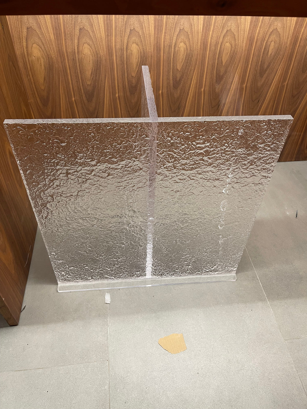 Display Item - Set of 2 Acrylic T-Style Table Legs Transparent - Yas