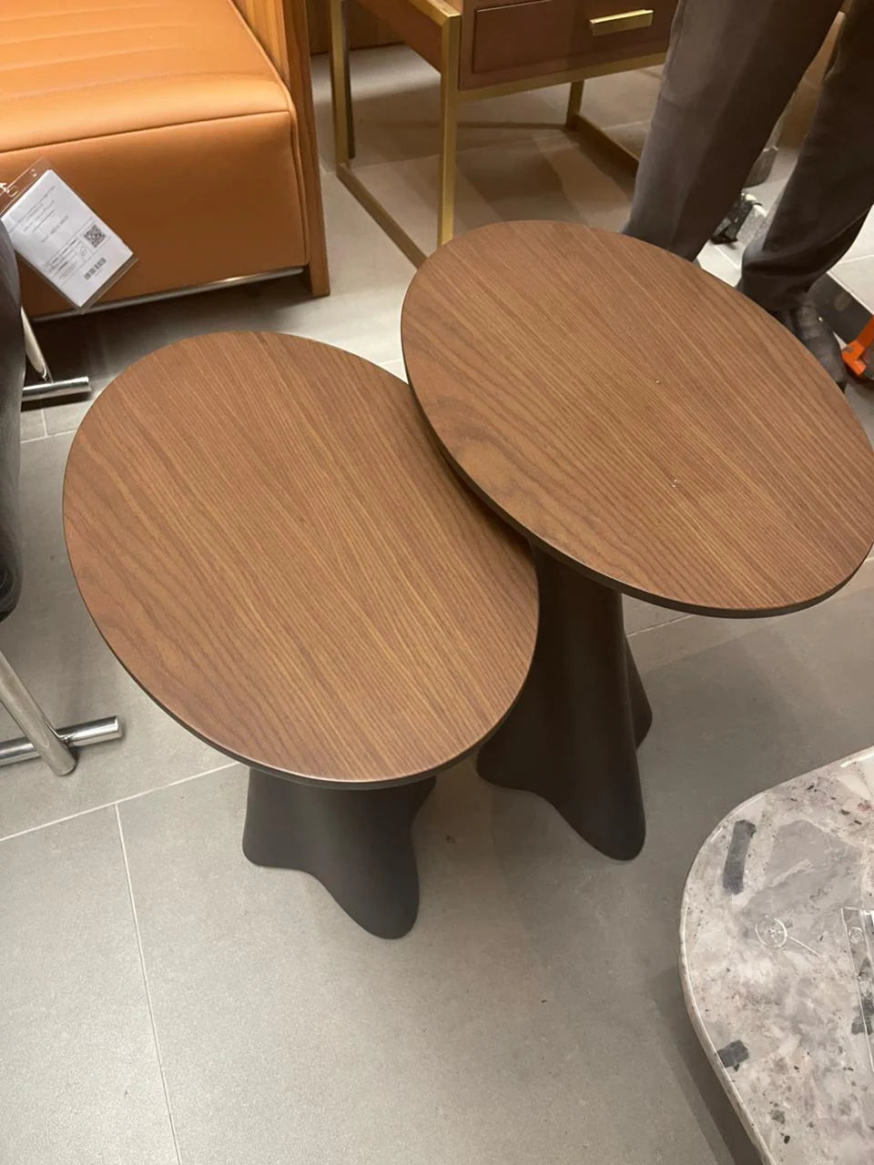 Set of two Guzzi side tables by TOGO HOME STYLE, modern display item with sleek design, perfect for living room decor.