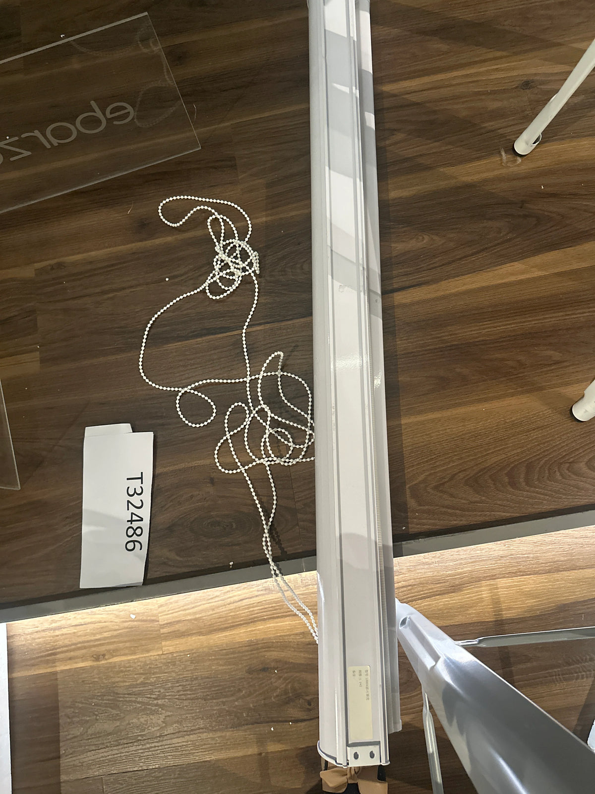 Display of small black Zebra blinds from Beacon, measuring 110cm, showcasing the stylish, adjustable window covering.