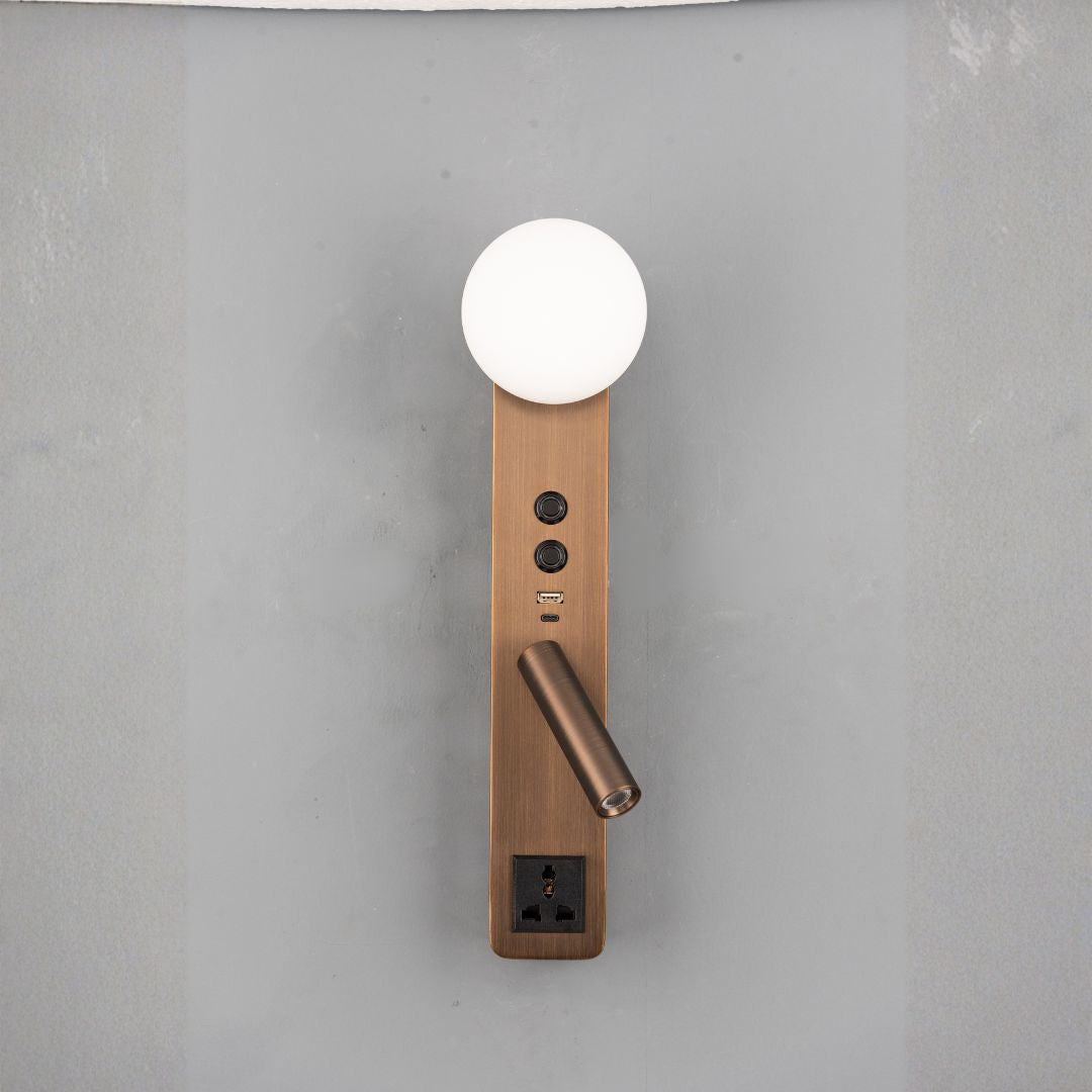 Diva Hotel Style Headboard/ Wall Reading Lamp Diva-Ez-WL(D)-28AB -  Wall Lamps - ebarza Furniture UAE | Shop Modern Furniture in Abu Dhabi & Dubai - مفروشات ايبازرا في الامارات | تسوق اثاث عصري وديكورات مميزة في دبي وابوظبي