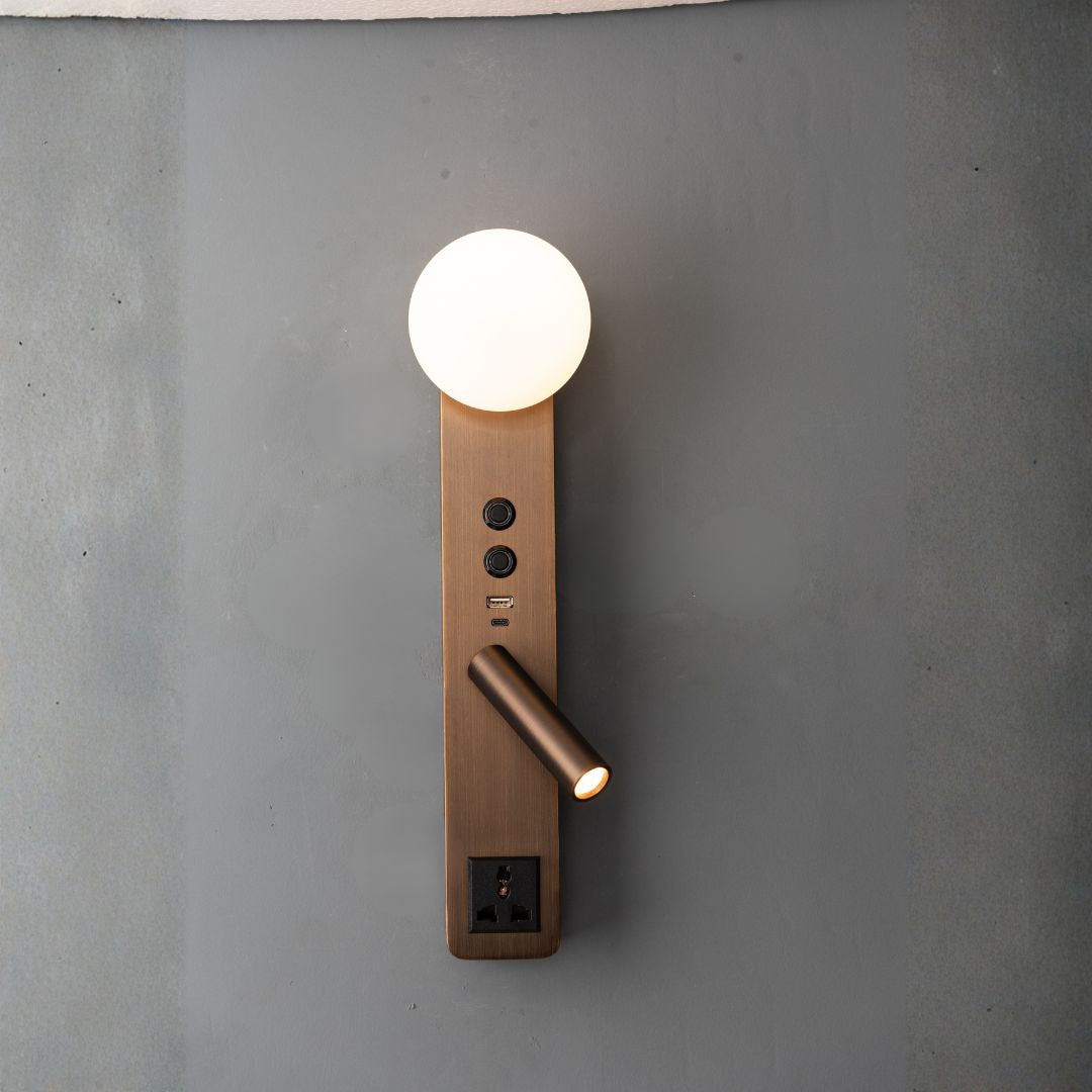 Diva Hotel Style Headboard/ Wall Reading Lamp Diva-Ez-WL(D)-28AB -  Wall Lamps - ebarza Furniture UAE | Shop Modern Furniture in Abu Dhabi & Dubai - مفروشات ايبازرا في الامارات | تسوق اثاث عصري وديكورات مميزة في دبي وابوظبي