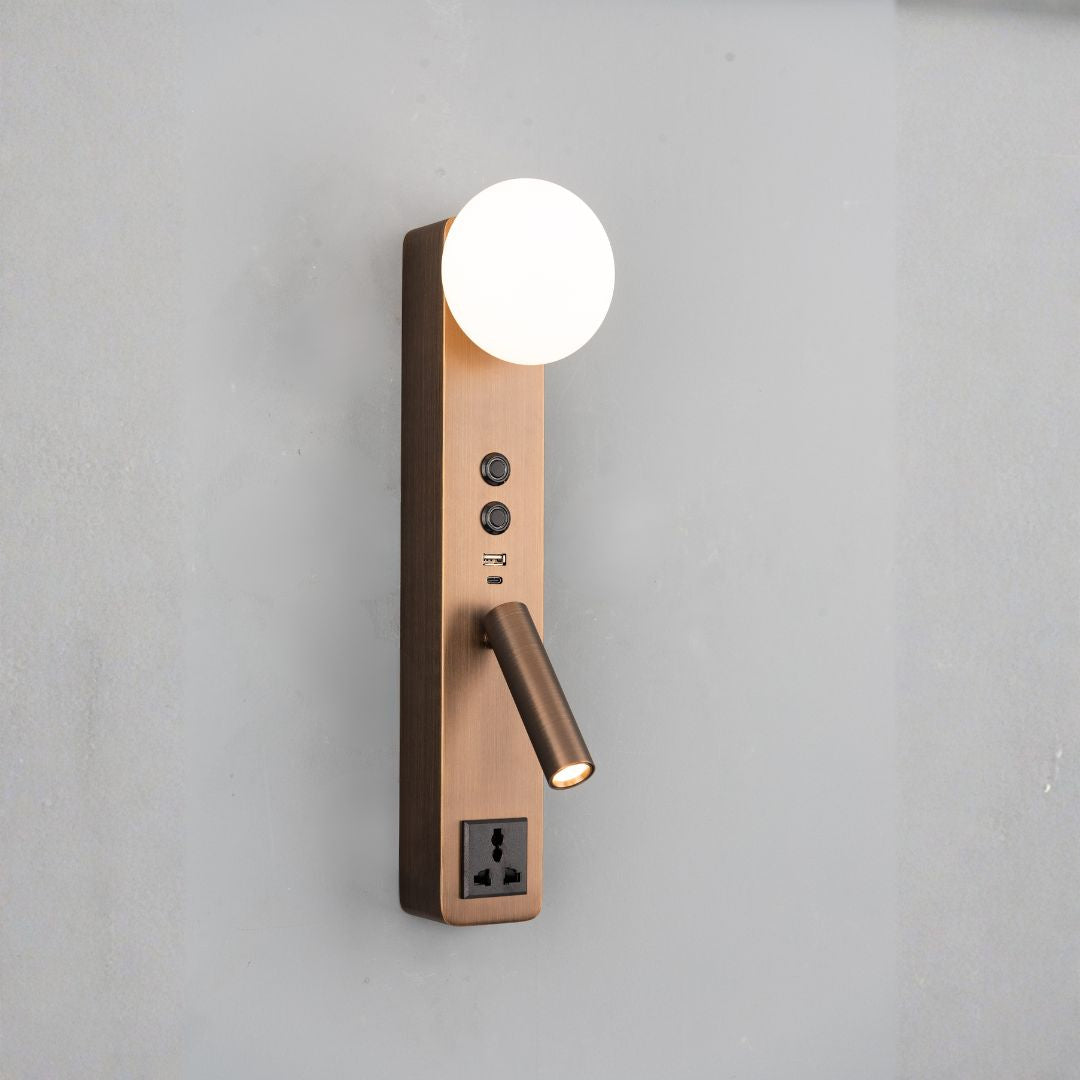 Diva Hotel Style Headboard/ Wall Reading Lamp Diva-Ez-WL(D)-28AB -  Wall Lamps - ebarza Furniture UAE | Shop Modern Furniture in Abu Dhabi & Dubai - مفروشات ايبازرا في الامارات | تسوق اثاث عصري وديكورات مميزة في دبي وابوظبي
