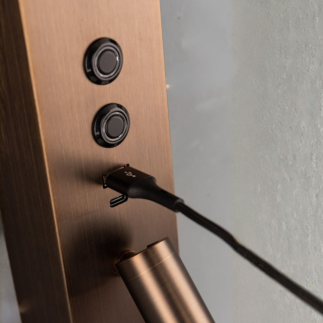 Diva Hotel Style Headboard/ Wall Reading Lamp Diva-Ez-WL(D)-28AB -  Wall Lamps - ebarza Furniture UAE | Shop Modern Furniture in Abu Dhabi & Dubai - مفروشات ايبازرا في الامارات | تسوق اثاث عصري وديكورات مميزة في دبي وابوظبي