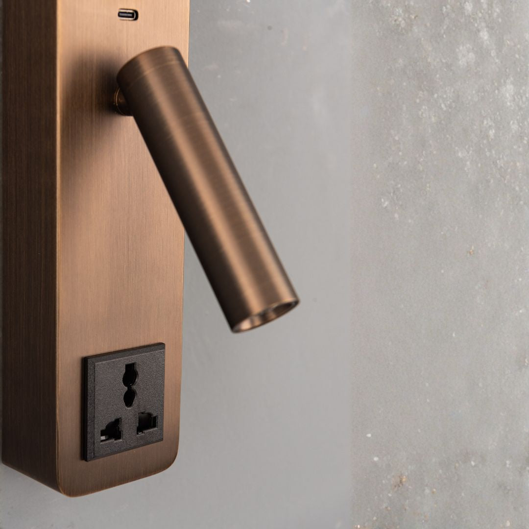 Diva Hotel Style Headboard/ Wall Reading Lamp Diva-Ez-WL(D)-28AB -  Wall Lamps - ebarza Furniture UAE | Shop Modern Furniture in Abu Dhabi & Dubai - مفروشات ايبازرا في الامارات | تسوق اثاث عصري وديكورات مميزة في دبي وابوظبي