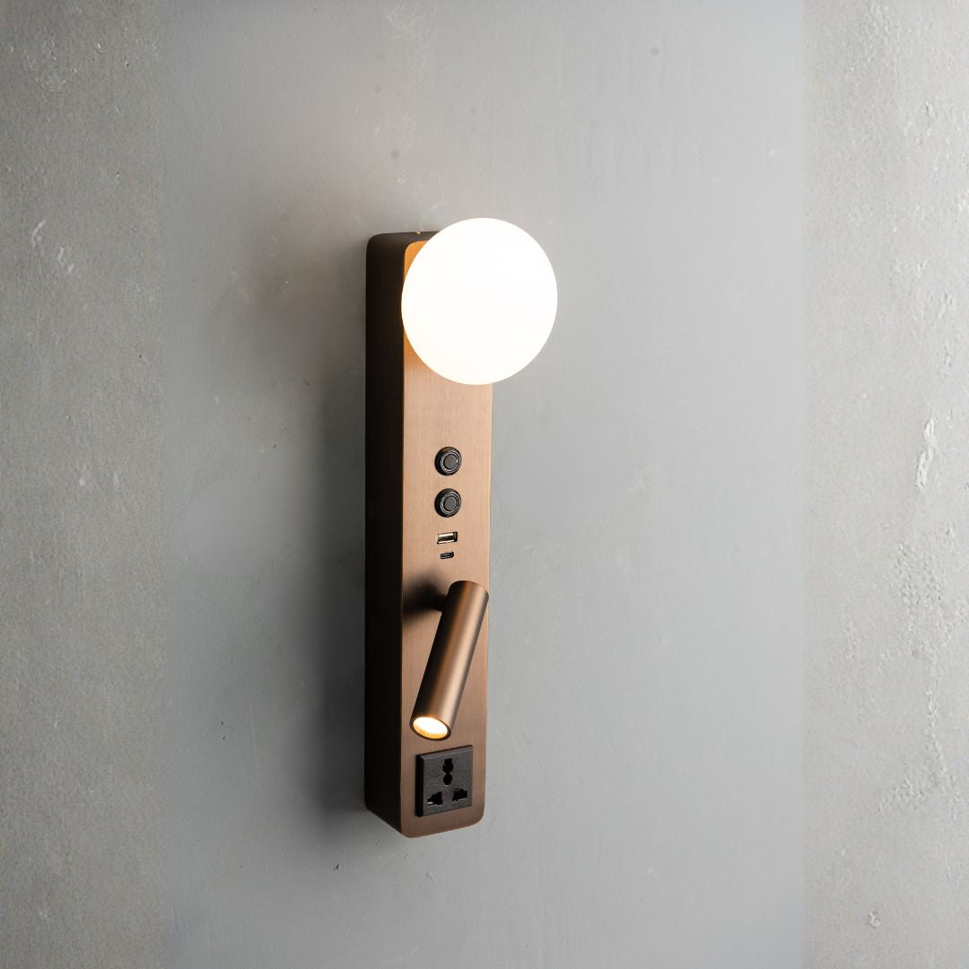 Diva Hotel Style Headboard/ Wall Reading Lamp Diva-Ez-WL(D)-28AB -  Wall Lamps - ebarza Furniture UAE | Shop Modern Furniture in Abu Dhabi & Dubai - مفروشات ايبازرا في الامارات | تسوق اثاث عصري وديكورات مميزة في دبي وابوظبي
