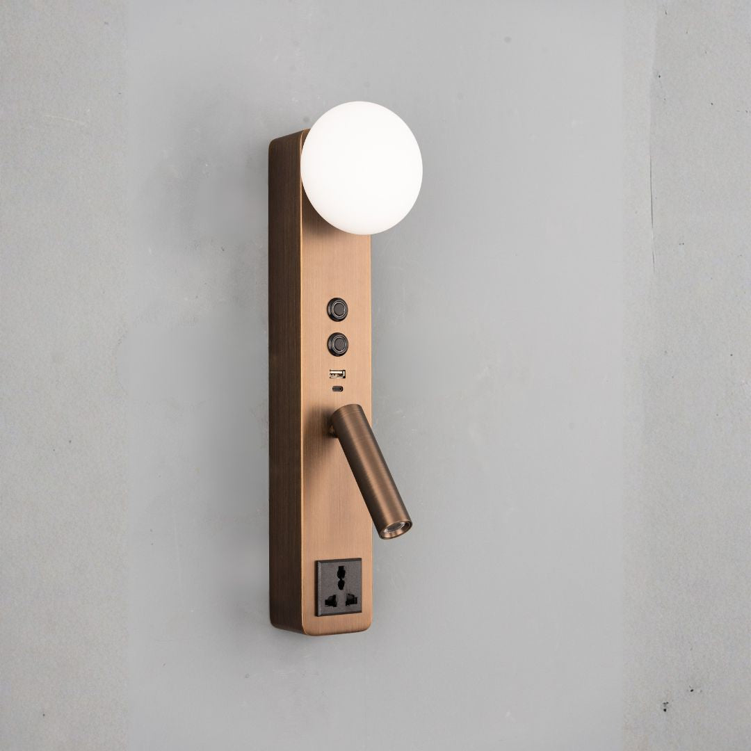 Diva Hotel Style Headboard/ Wall Reading Lamp Diva-Ez-WL(D)-28AB -  Wall Lamps - ebarza Furniture UAE | Shop Modern Furniture in Abu Dhabi & Dubai - مفروشات ايبازرا في الامارات | تسوق اثاث عصري وديكورات مميزة في دبي وابوظبي