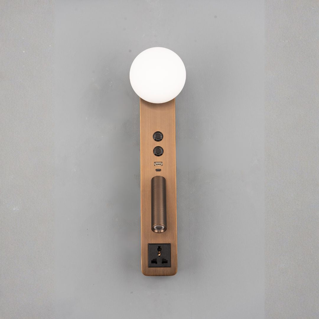 Diva Hotel Style Headboard/ Wall Reading Lamp Diva-Ez-WL(D)-28AB -  Wall Lamps - ebarza Furniture UAE | Shop Modern Furniture in Abu Dhabi & Dubai - مفروشات ايبازرا في الامارات | تسوق اثاث عصري وديكورات مميزة في دبي وابوظبي