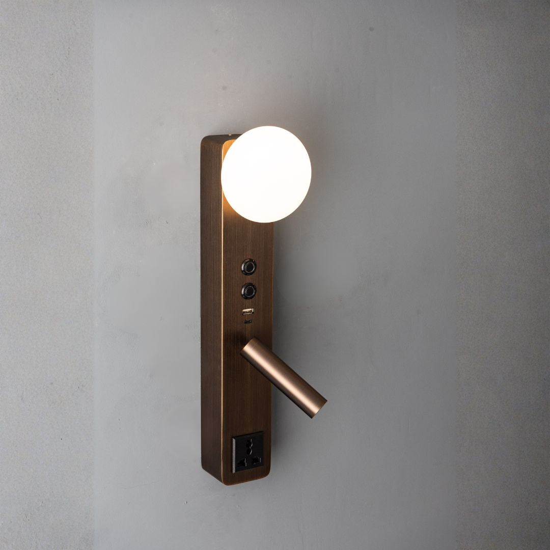Diva Hotel Style Headboard/ Wall Reading Lamp Diva-Ez-WL(D)-28AB -  Wall Lamps - ebarza Furniture UAE | Shop Modern Furniture in Abu Dhabi & Dubai - مفروشات ايبازرا في الامارات | تسوق اثاث عصري وديكورات مميزة في دبي وابوظبي