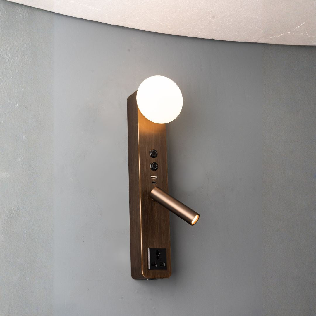 Diva Hotel Style Headboard/ Wall Reading Lamp Diva-Ez-WL(D)-28AB -  Wall Lamps - ebarza Furniture UAE | Shop Modern Furniture in Abu Dhabi & Dubai - مفروشات ايبازرا في الامارات | تسوق اثاث عصري وديكورات مميزة في دبي وابوظبي