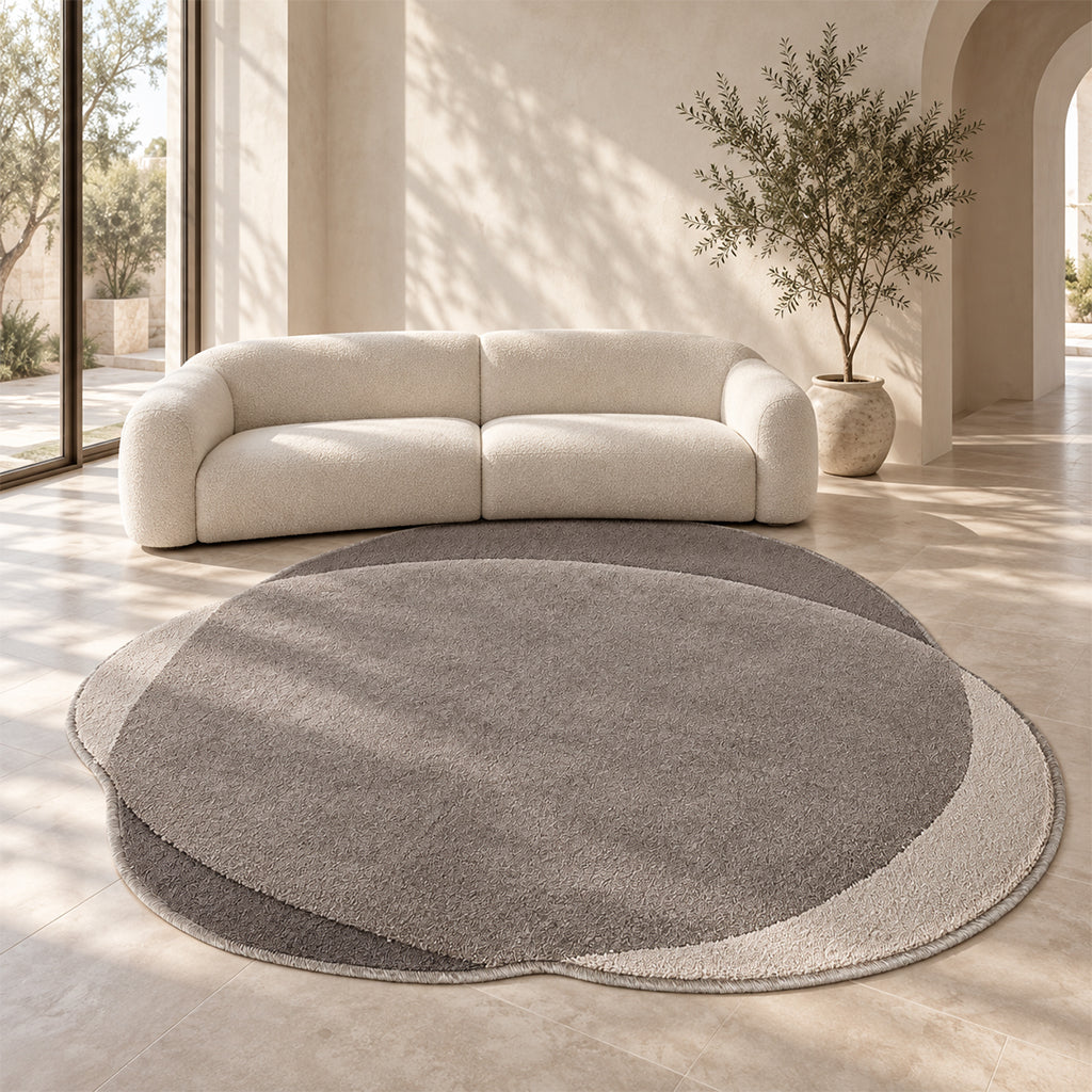 350x340 CM ECLIPSE-01 Round Rug - CP BROWN88 (C1631) - UD HALIM 97 (HOLM 97) - LR (C1901) - ECL-01
