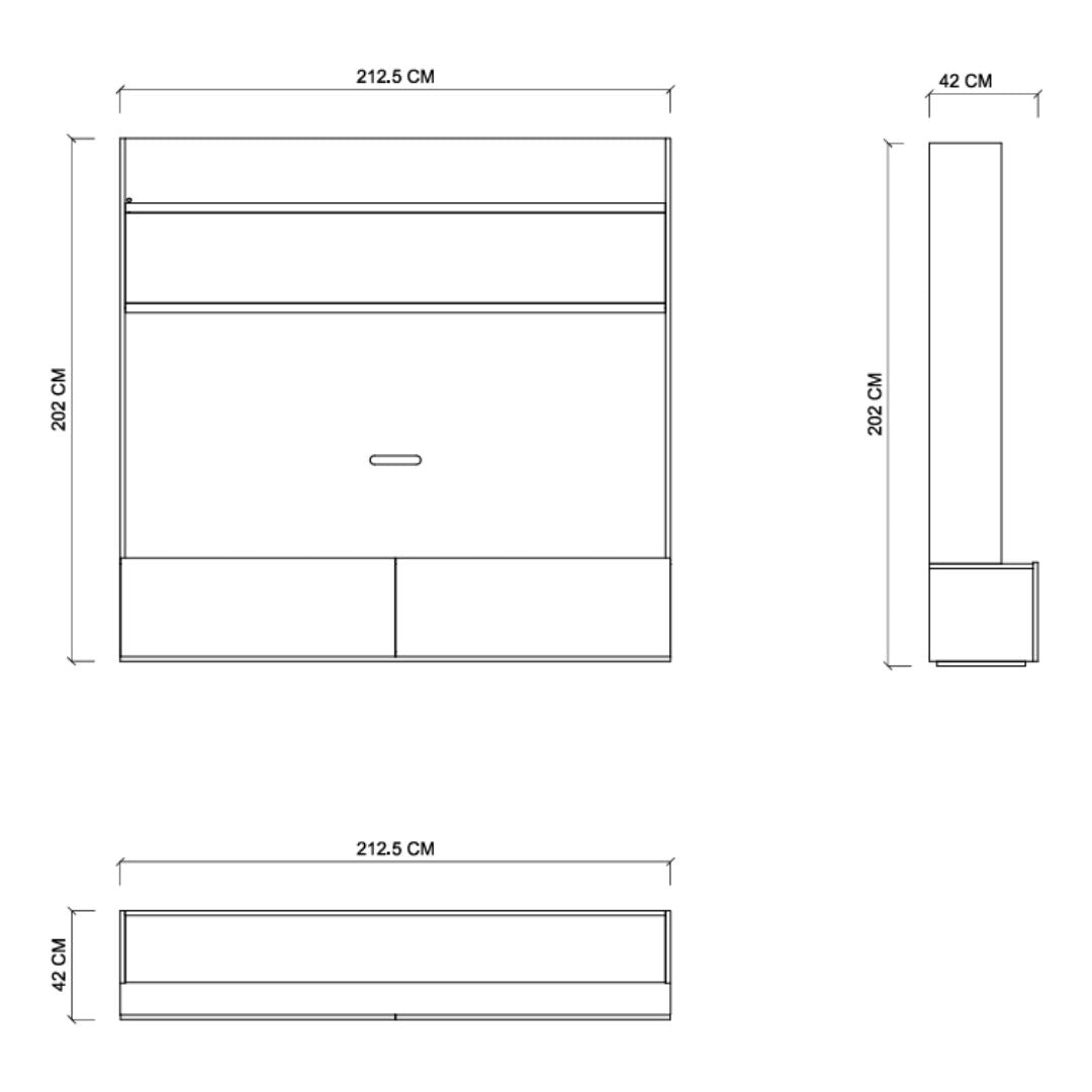 Pre-order 90 Days Delivery ENYA Center Module 213 cm ( Large Version) Wall unit