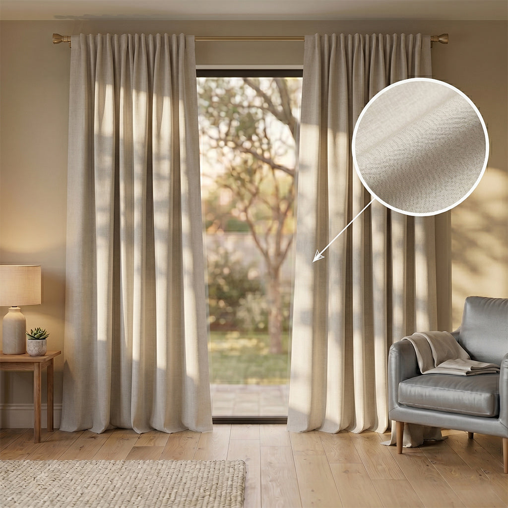 Elegant Aspendos window curtain fabric by BONA HOME, featuring a stylish drape with intricate design and soft texture.