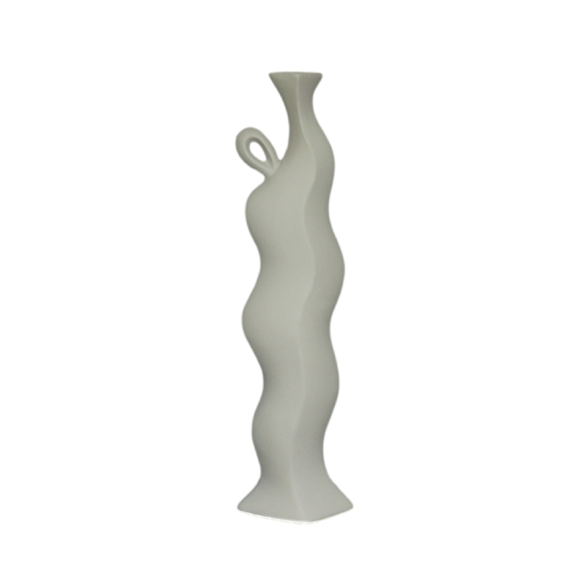 Contemporary Textured Beige Vase FCF22134B -  Vases | مزهرية بيج معاصرة - ebarza Furniture UAE | Shop Modern Furniture in Abu Dhabi & Dubai - مفروشات ايبازرا في الامارات | تسوق اثاث عصري وديكورات مميزة في دبي وابوظبي
