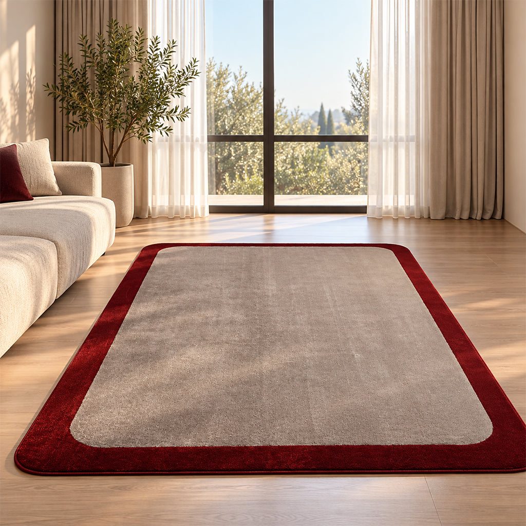 230X160 Cm FRAME-04 ROUNDED CORNER CARPET - BROWN 88 (INNER-C1631)-(OUTER-BOUNTY 20)-FM04