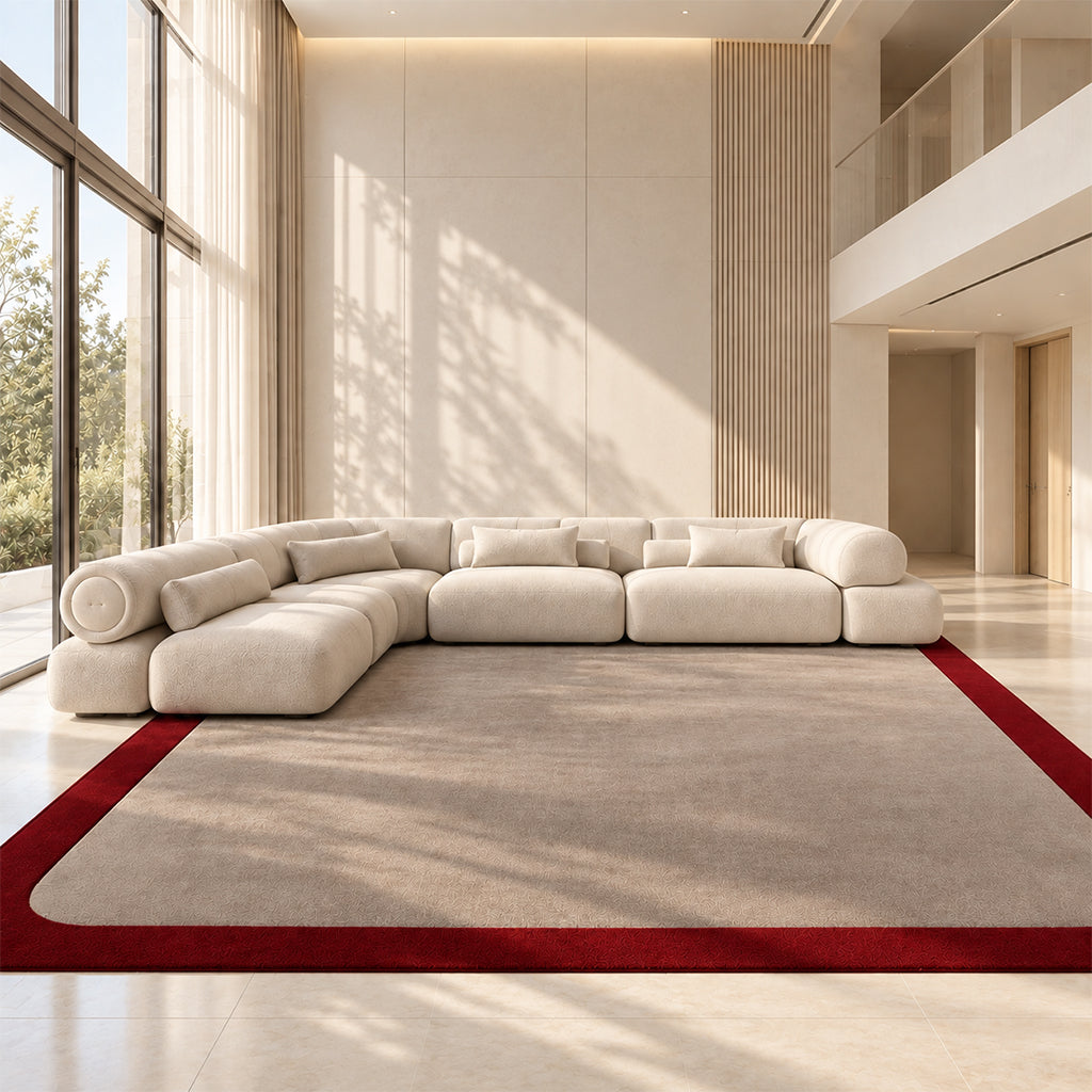 600X400 Cm FRAME-04 ROUNDED CORNER CARPET - BROWN 88 (INNER-C1631)-(OUTER-BOUNTY 20)-FM04