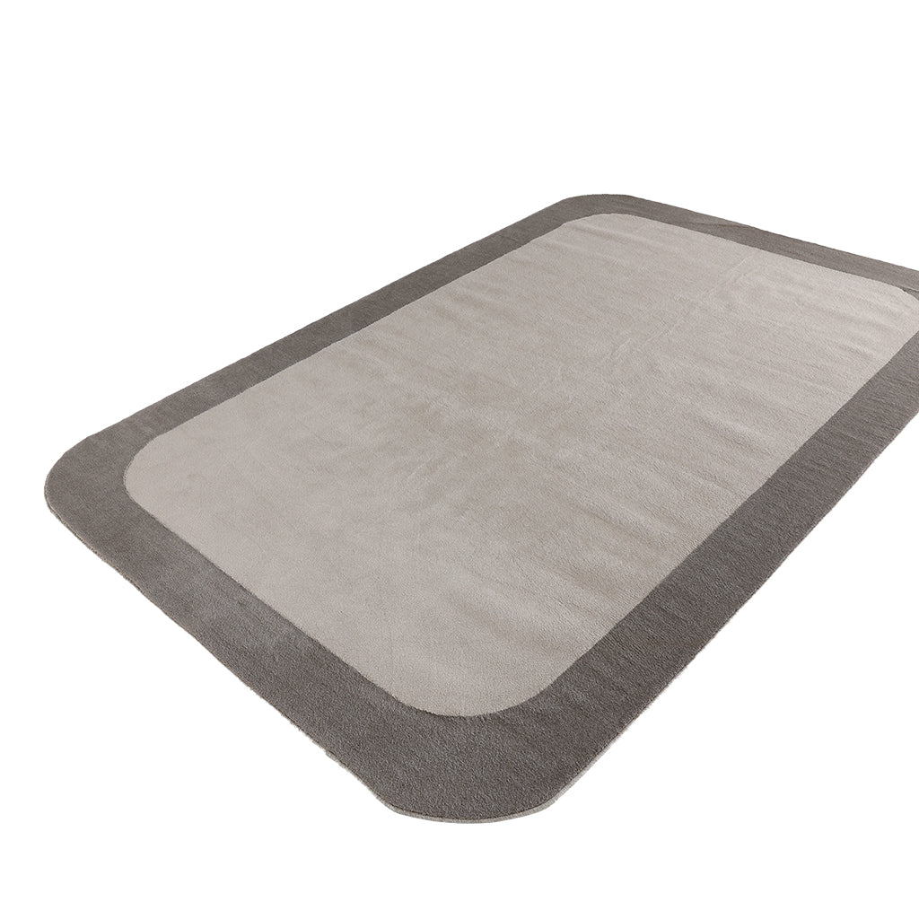 230X160 Cm FRAME-05 ROUNDED CORNER CARPET - (INNER-C1901)-BROWN 88 (OUTER-C1631)-FM05