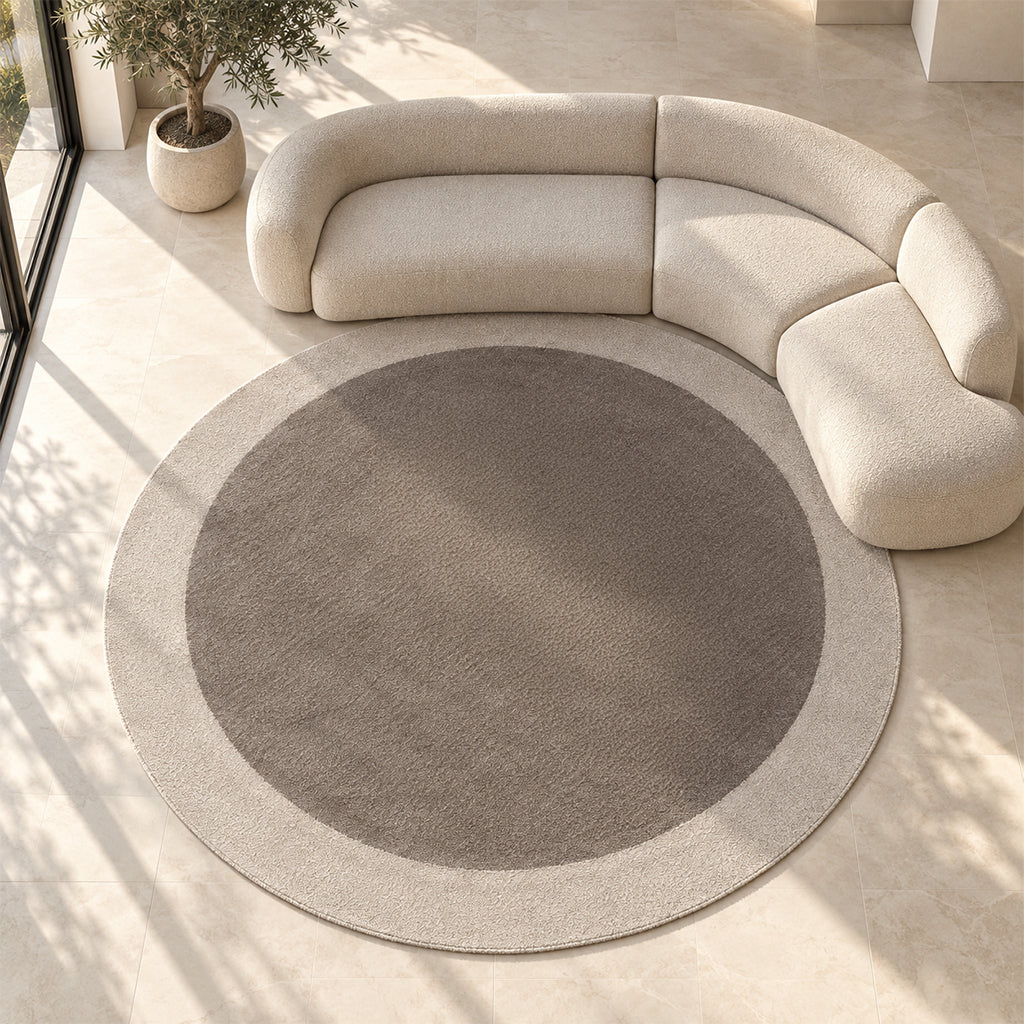 D400 CM FRAME-R06 Round Rug - BROWN 88 (INNER-C1631)-(OUTER-C1901)-FM-R06