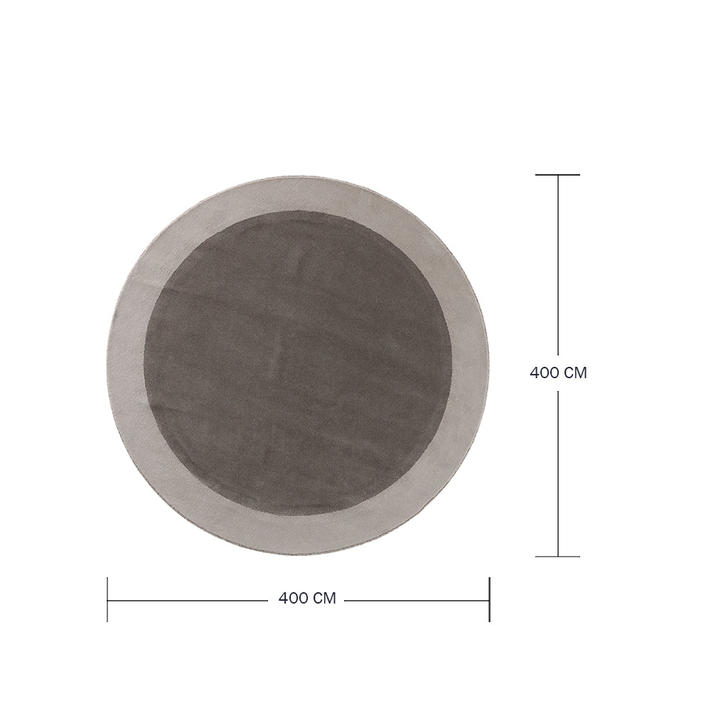 D400 CM FRAME-R06 Round Rug - BROWN 88 (INNER-C1631)-(OUTER-C1901)-FM-R06