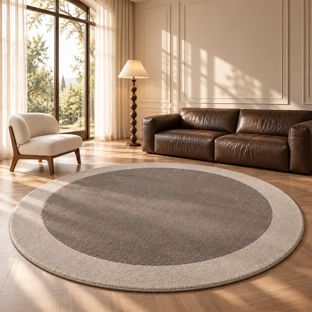 D300 CM FRAME-R06 Round Rug - INNER BROWN 88 (C1631) - OUTER (C1901)-FM-R06