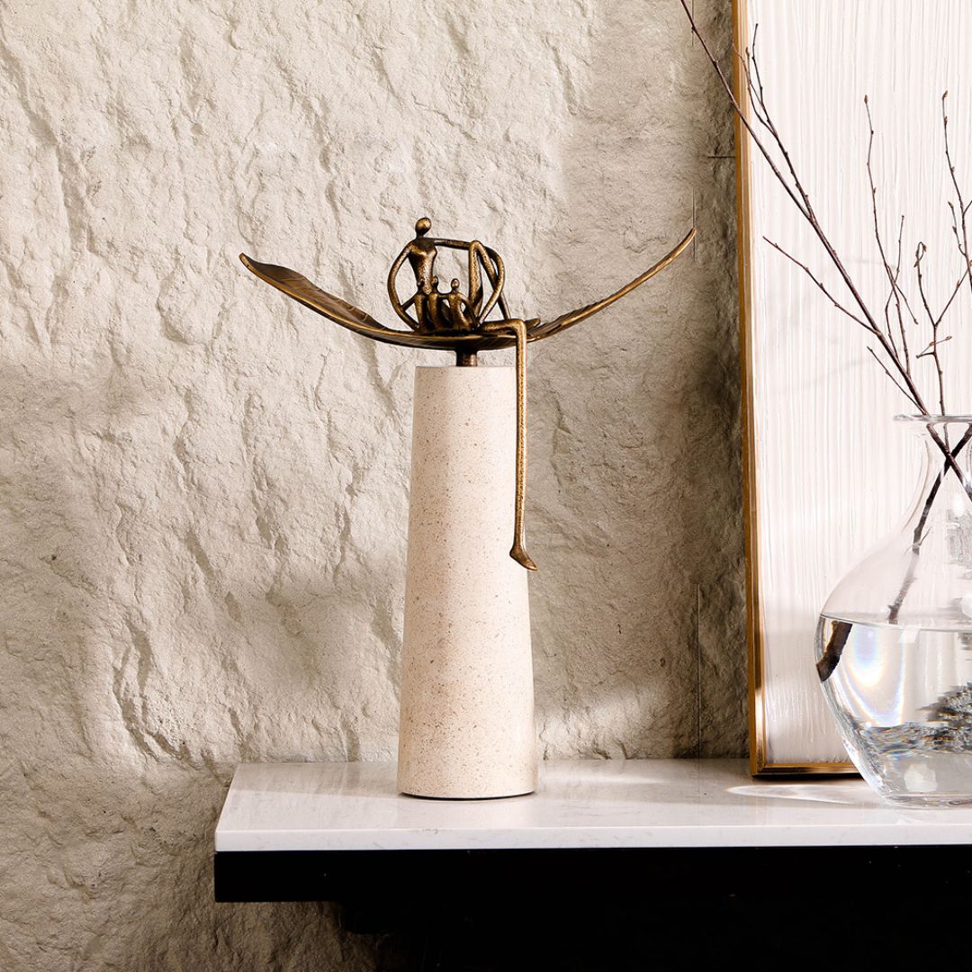 Family Harmony Sculpture KA4127 -  Home Decor Figurines - ebarza Furniture UAE | Shop Modern Furniture in Abu Dhabi & Dubai - مفروشات ايبازرا في الامارات | تسوق اثاث عصري وديكورات مميزة في دبي وابوظبي