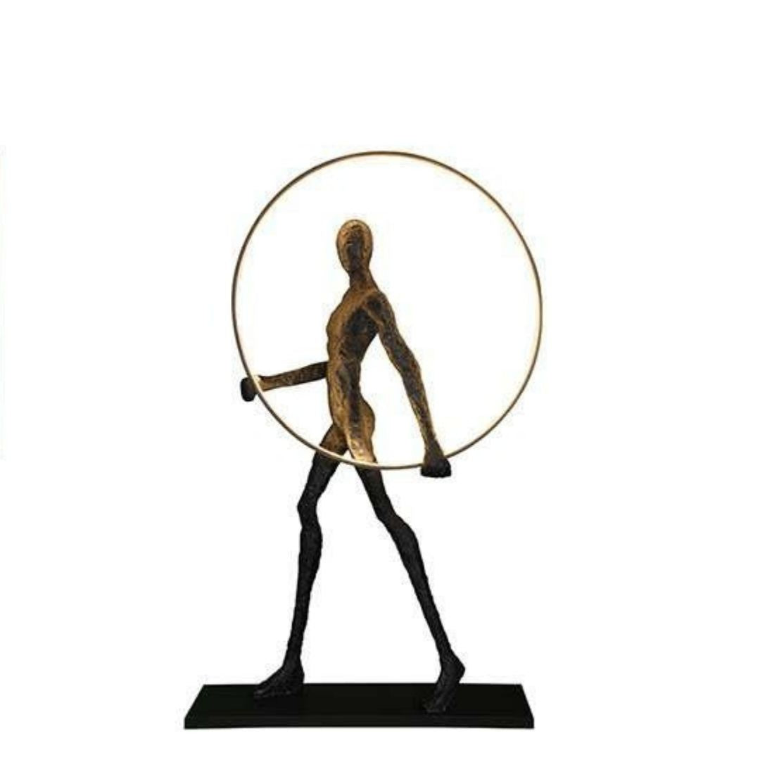 Fiberglass art sculpture F9107 by BEACON, featuring abstract space-inspired design with smooth, glossy finish.