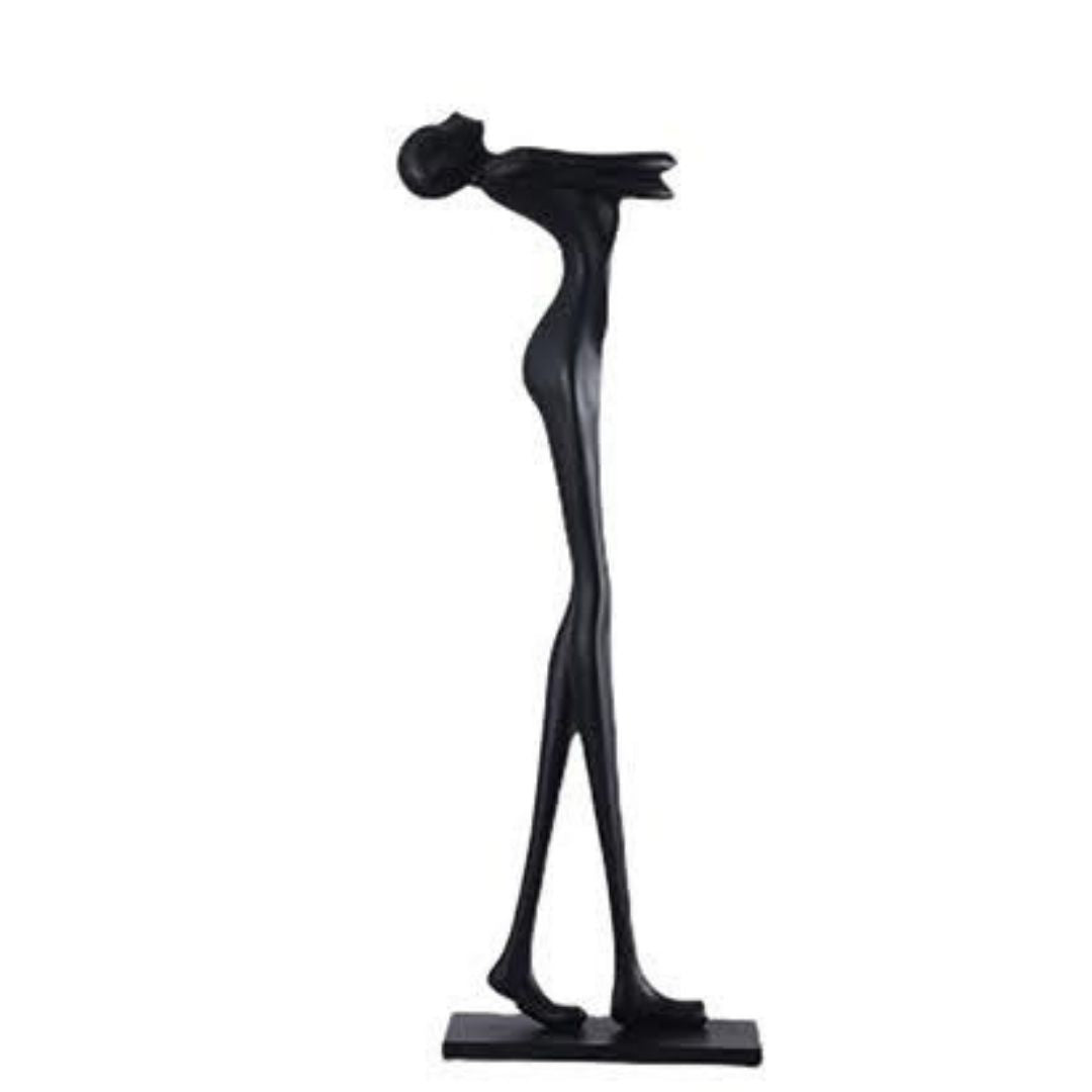 Modern fiberglass floor sculpture by BEACON, 180cm tall, sleek artistic design with smooth curves and a contemporary finish.