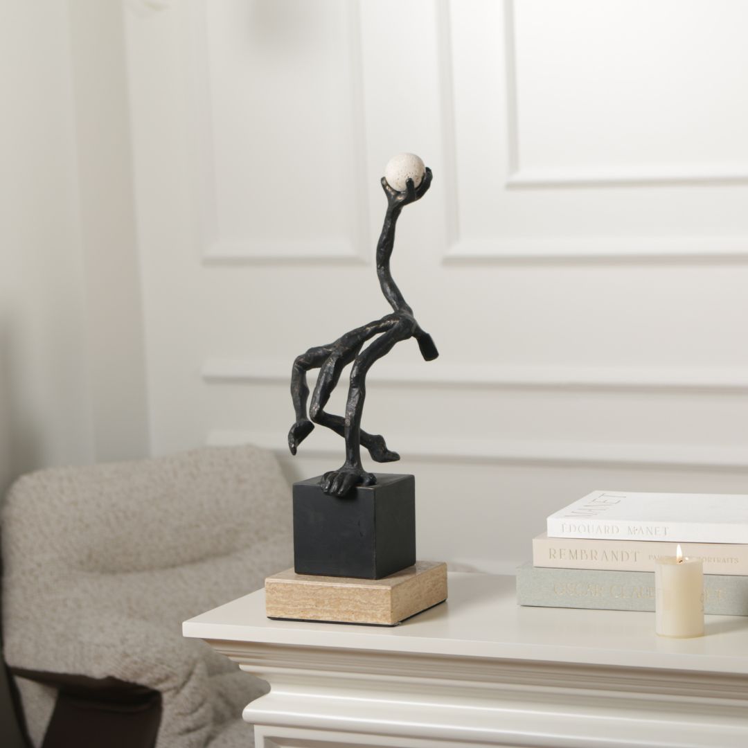 Pre-order 15 Days Delivery Figure Pushing Sphere KA5196A -  Home Decor Figurines - ebarza Furniture UAE | Shop Modern Furniture in Abu Dhabi & Dubai - مفروشات ايبازرا في الامارات | تسوق اثاث عصري وديكورات مميزة في دبي وابوظبي