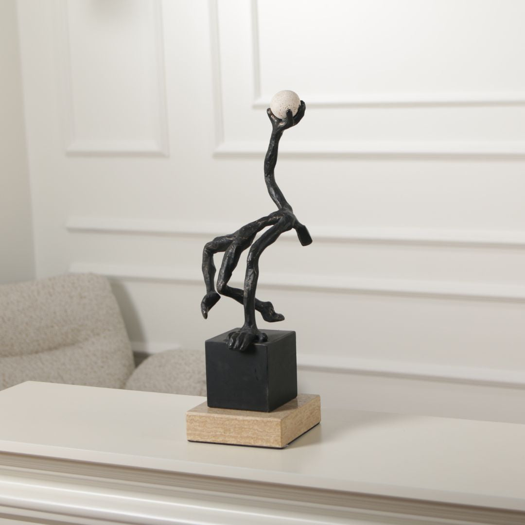 Pre-order 15 Days Delivery Figure Pushing Sphere KA5196A -  Home Decor Figurines - ebarza Furniture UAE | Shop Modern Furniture in Abu Dhabi & Dubai - مفروشات ايبازرا في الامارات | تسوق اثاث عصري وديكورات مميزة في دبي وابوظبي