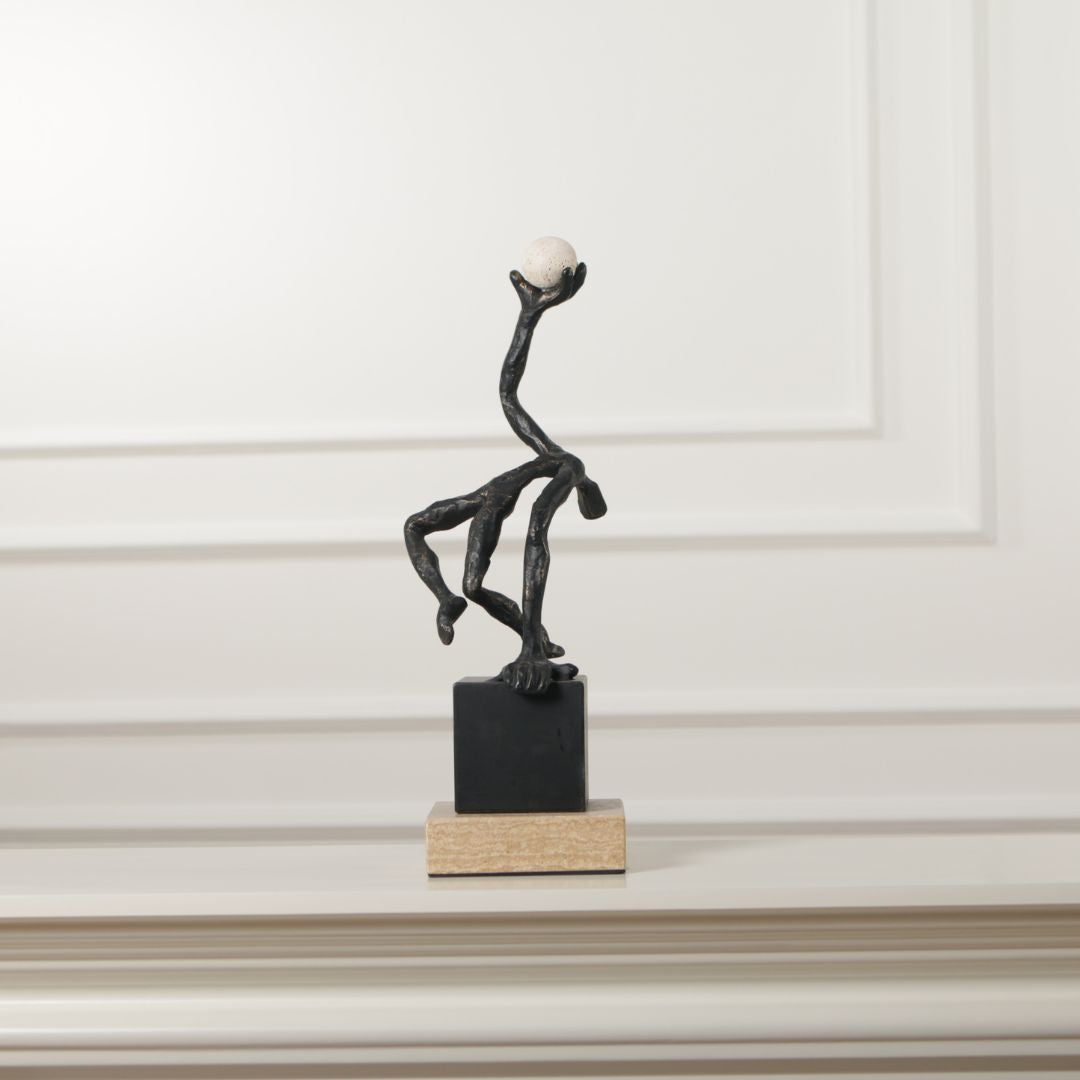 Pre-order 15 Days Delivery Figure Pushing Sphere KA5196A -  Home Decor Figurines - ebarza Furniture UAE | Shop Modern Furniture in Abu Dhabi & Dubai - مفروشات ايبازرا في الامارات | تسوق اثاث عصري وديكورات مميزة في دبي وابوظبي