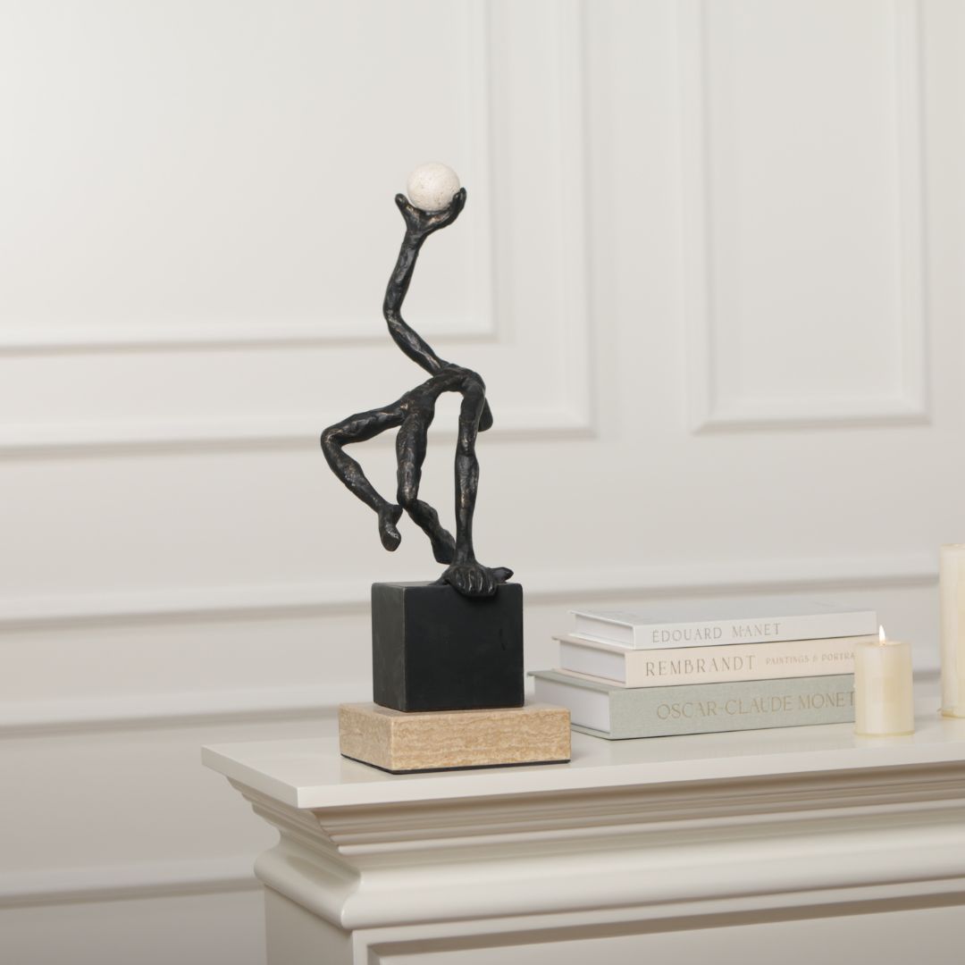 Pre-order 15 Days Delivery Figure Pushing Sphere KA5196A -  Home Decor Figurines - ebarza Furniture UAE | Shop Modern Furniture in Abu Dhabi & Dubai - مفروشات ايبازرا في الامارات | تسوق اثاث عصري وديكورات مميزة في دبي وابوظبي