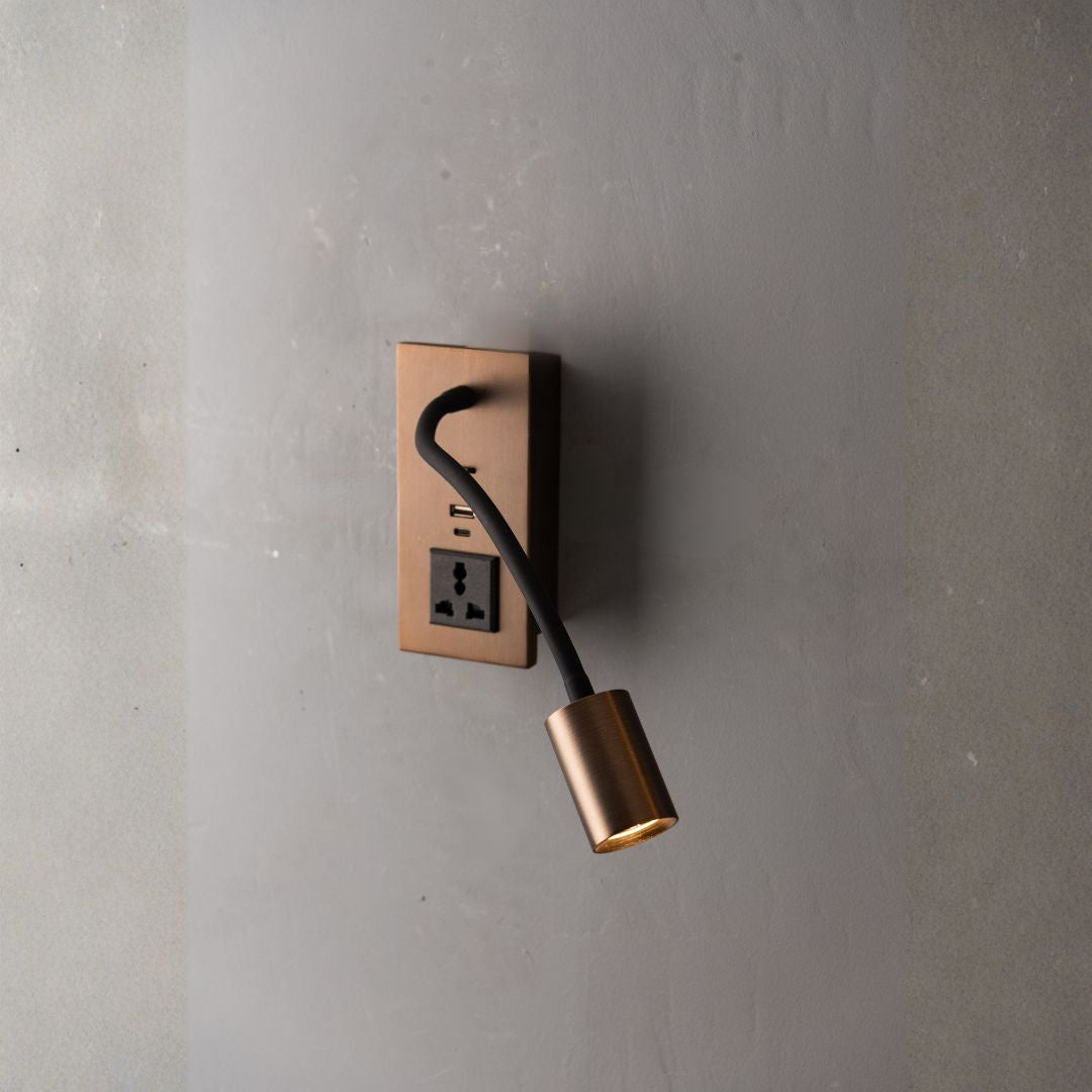 Flexo Hotel Style Headboard/ Wall Reading Lamp Flexo-Ez-WL-28AB -  Wall Lamps - ebarza Furniture UAE | Shop Modern Furniture in Abu Dhabi & Dubai - مفروشات ايبازرا في الامارات | تسوق اثاث عصري وديكورات مميزة في دبي وابوظبي