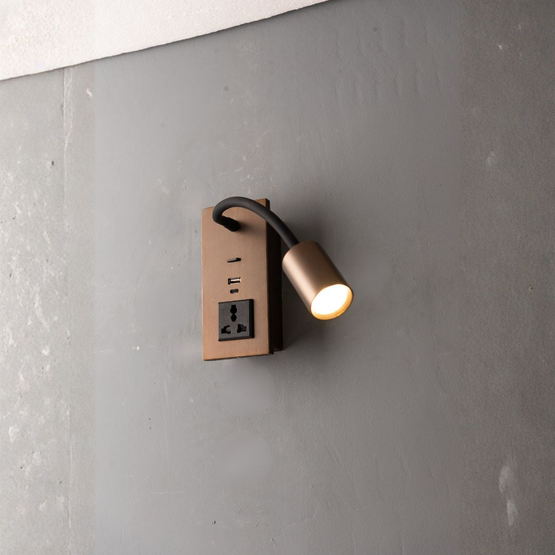 Flexo Hotel Style Headboard/ Wall Reading Lamp Flexo-Ez-WL-28AB -  Wall Lamps - ebarza Furniture UAE | Shop Modern Furniture in Abu Dhabi & Dubai - مفروشات ايبازرا في الامارات | تسوق اثاث عصري وديكورات مميزة في دبي وابوظبي