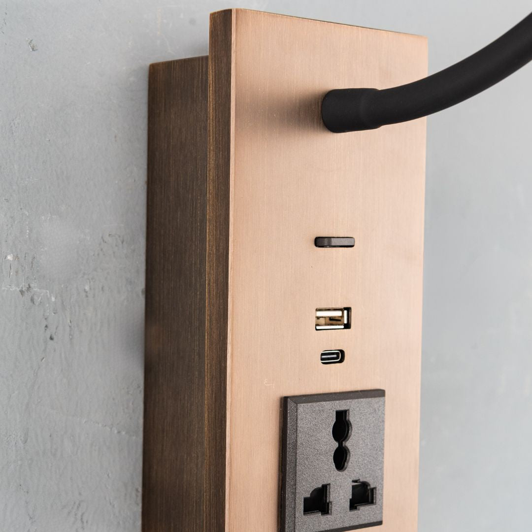 Flexo Hotel Style Headboard/ Wall Reading Lamp Flexo-Ez-WL-28AB -  Wall Lamps - ebarza Furniture UAE | Shop Modern Furniture in Abu Dhabi & Dubai - مفروشات ايبازرا في الامارات | تسوق اثاث عصري وديكورات مميزة في دبي وابوظبي