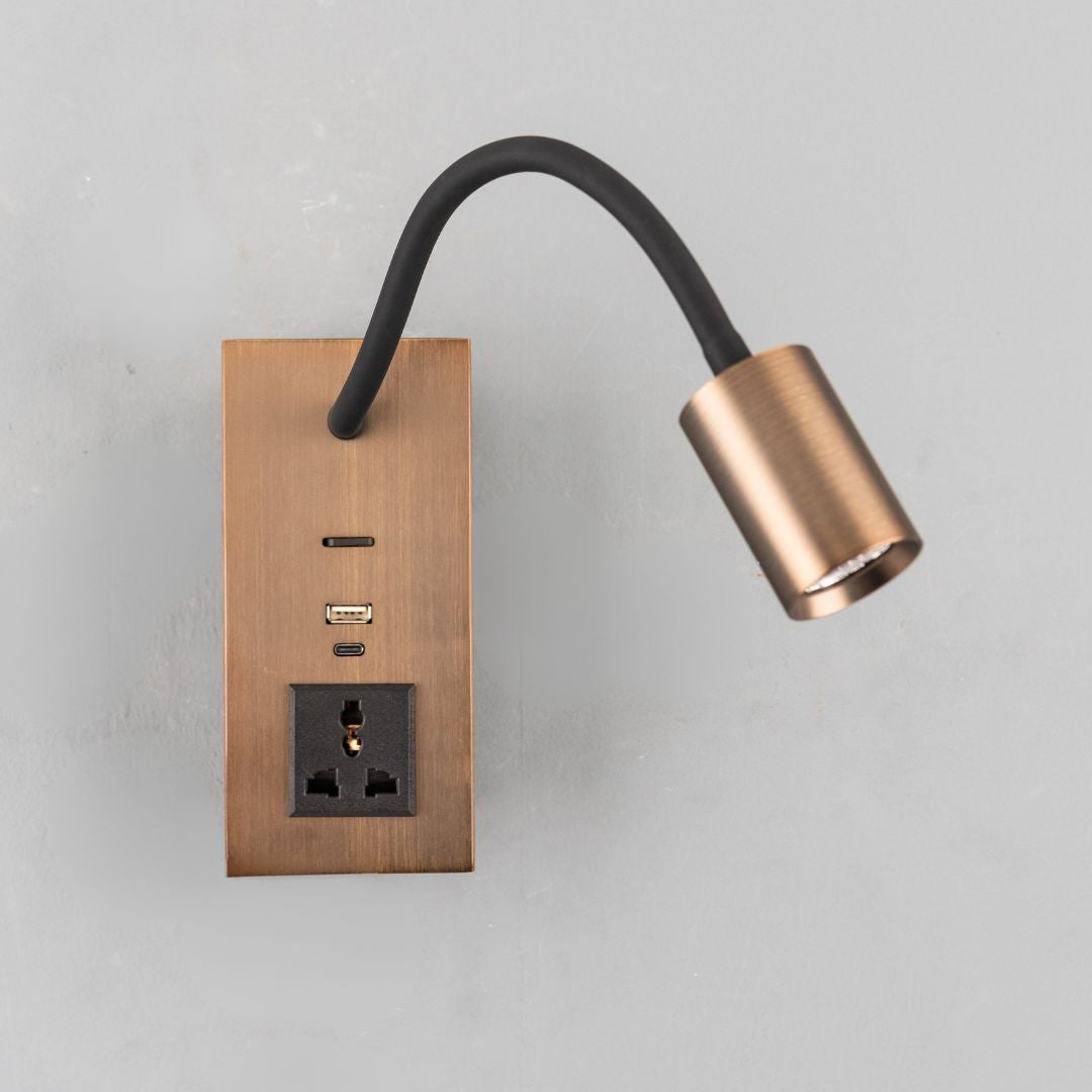 Flexo Hotel Style Headboard/ Wall Reading Lamp Flexo-Ez-WL-28AB -  Wall Lamps - ebarza Furniture UAE | Shop Modern Furniture in Abu Dhabi & Dubai - مفروشات ايبازرا في الامارات | تسوق اثاث عصري وديكورات مميزة في دبي وابوظبي