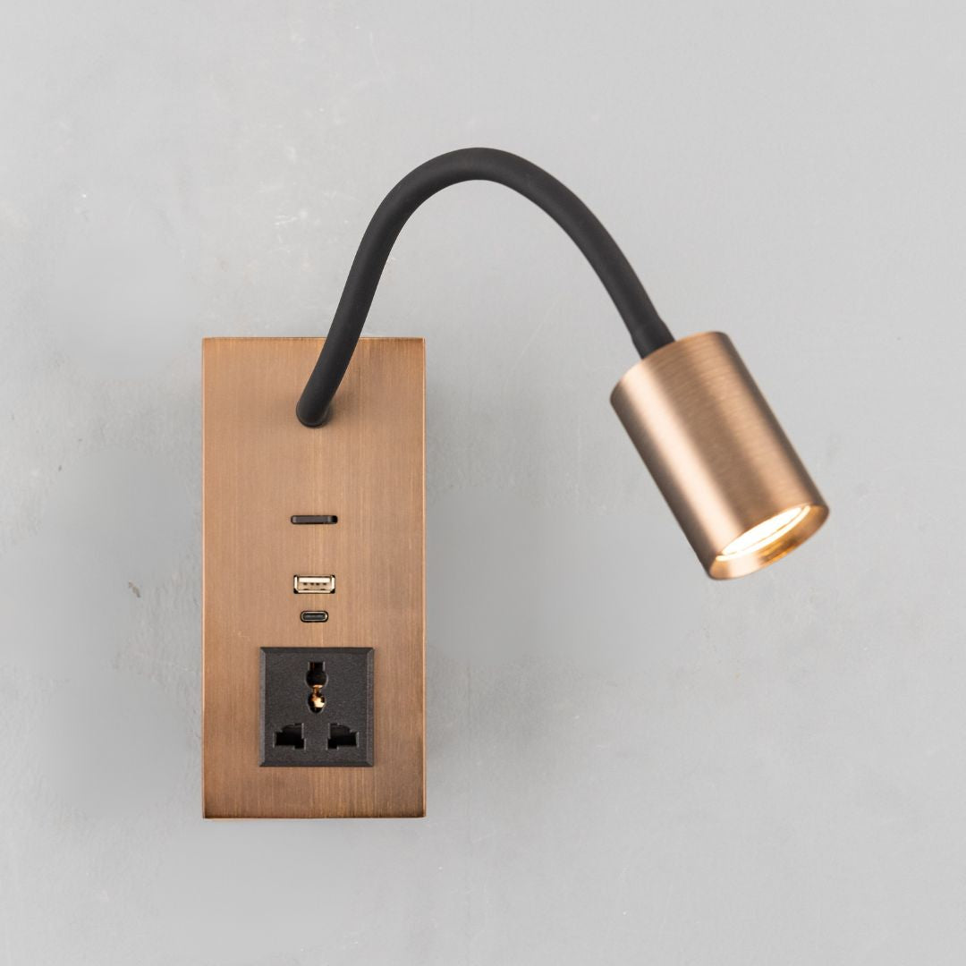 Flexo Hotel Style Headboard/ Wall Reading Lamp Flexo-Ez-WL-28AB -  Wall Lamps - ebarza Furniture UAE | Shop Modern Furniture in Abu Dhabi & Dubai - مفروشات ايبازرا في الامارات | تسوق اثاث عصري وديكورات مميزة في دبي وابوظبي