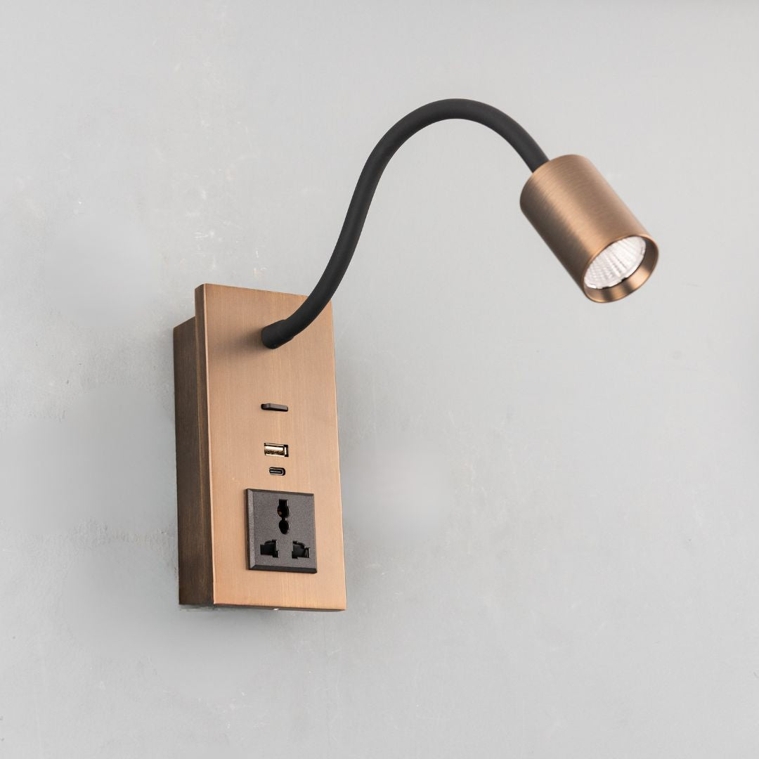 Flexo Hotel Style Headboard/ Wall Reading Lamp Flexo-Ez-WL-28AB -  Wall Lamps - ebarza Furniture UAE | Shop Modern Furniture in Abu Dhabi & Dubai - مفروشات ايبازرا في الامارات | تسوق اثاث عصري وديكورات مميزة في دبي وابوظبي