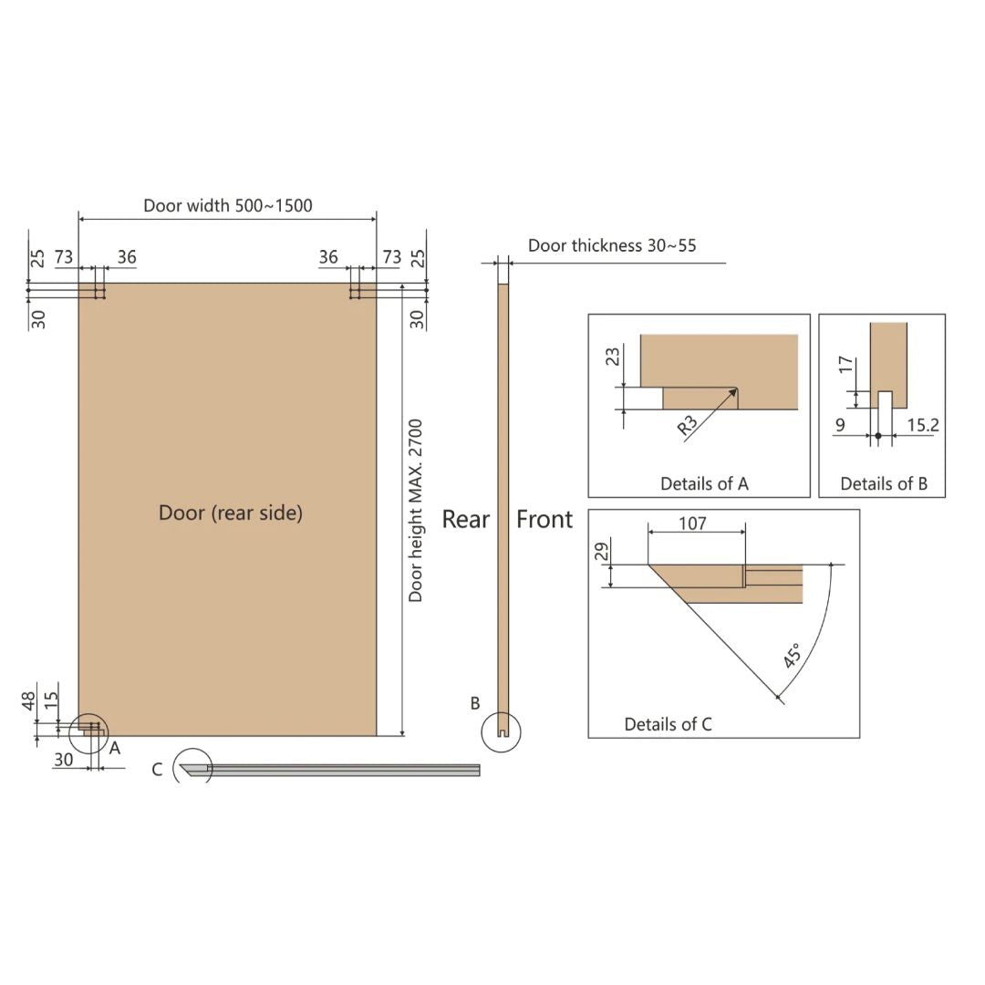 Flush Sliding Door System BS02